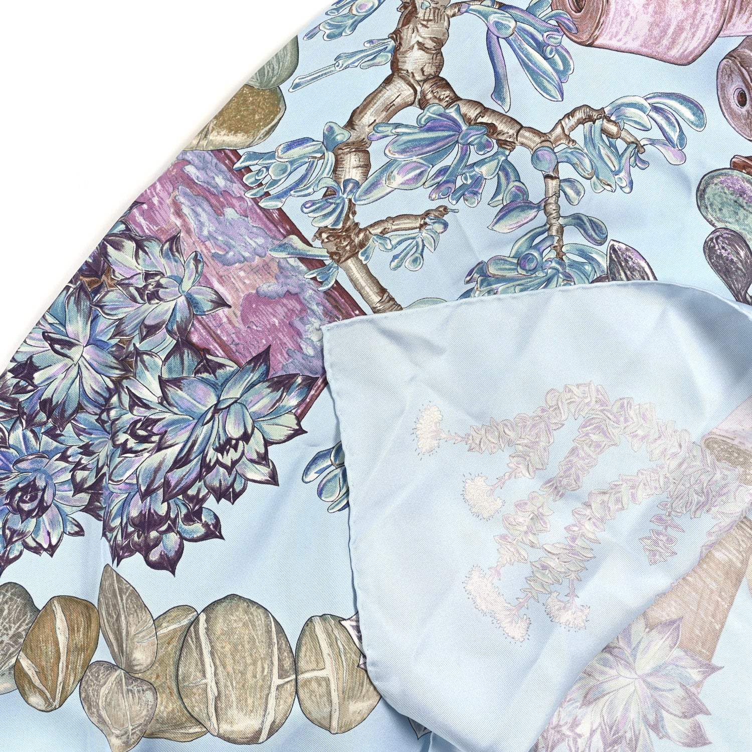 Silk Jardin Secret Scarf 90 - Image 6