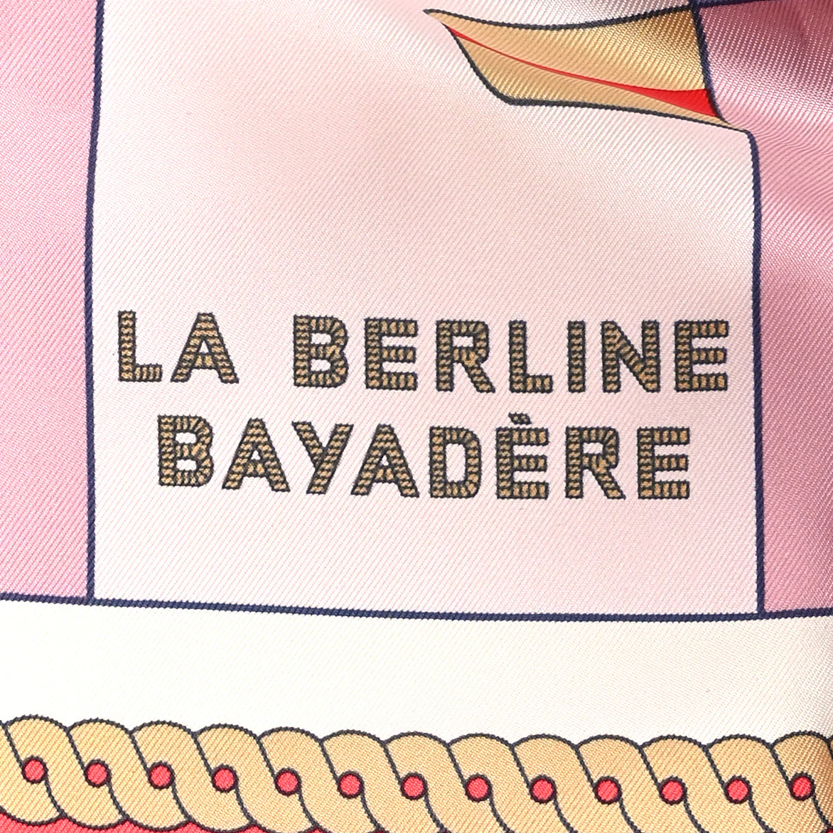 Silk La Berline Bayadere Scarf 90 Vieux Rose Rouge - Image 5