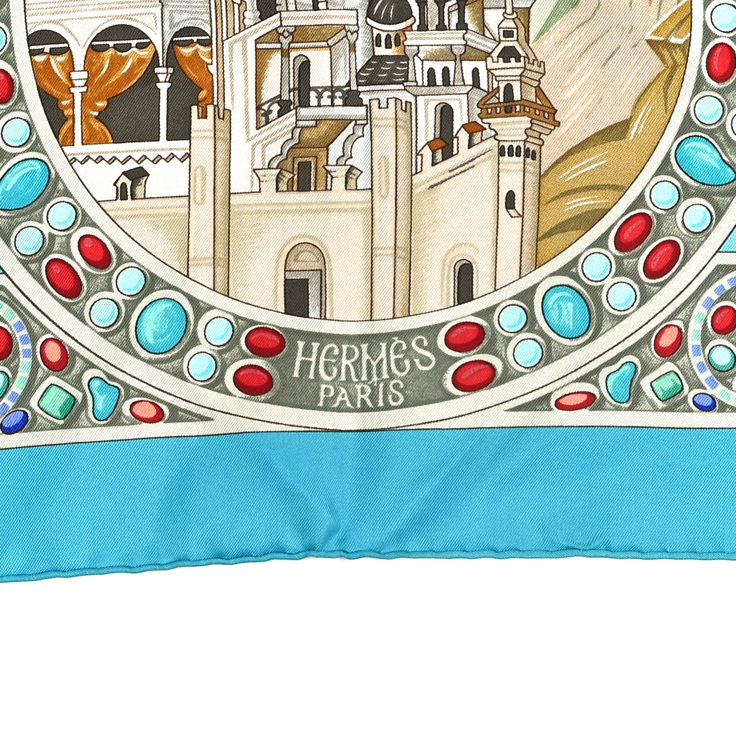 Silk Le Triomphe Du Paladin Scarf 90 Blue Multicolor - Image 2