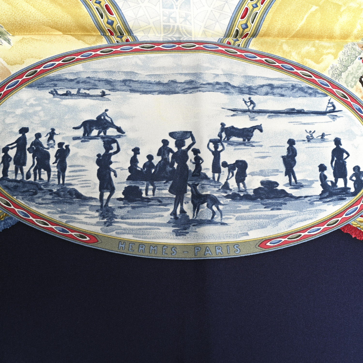 Silk Les Cavaliers Peuls Scarf 90 - Image 2