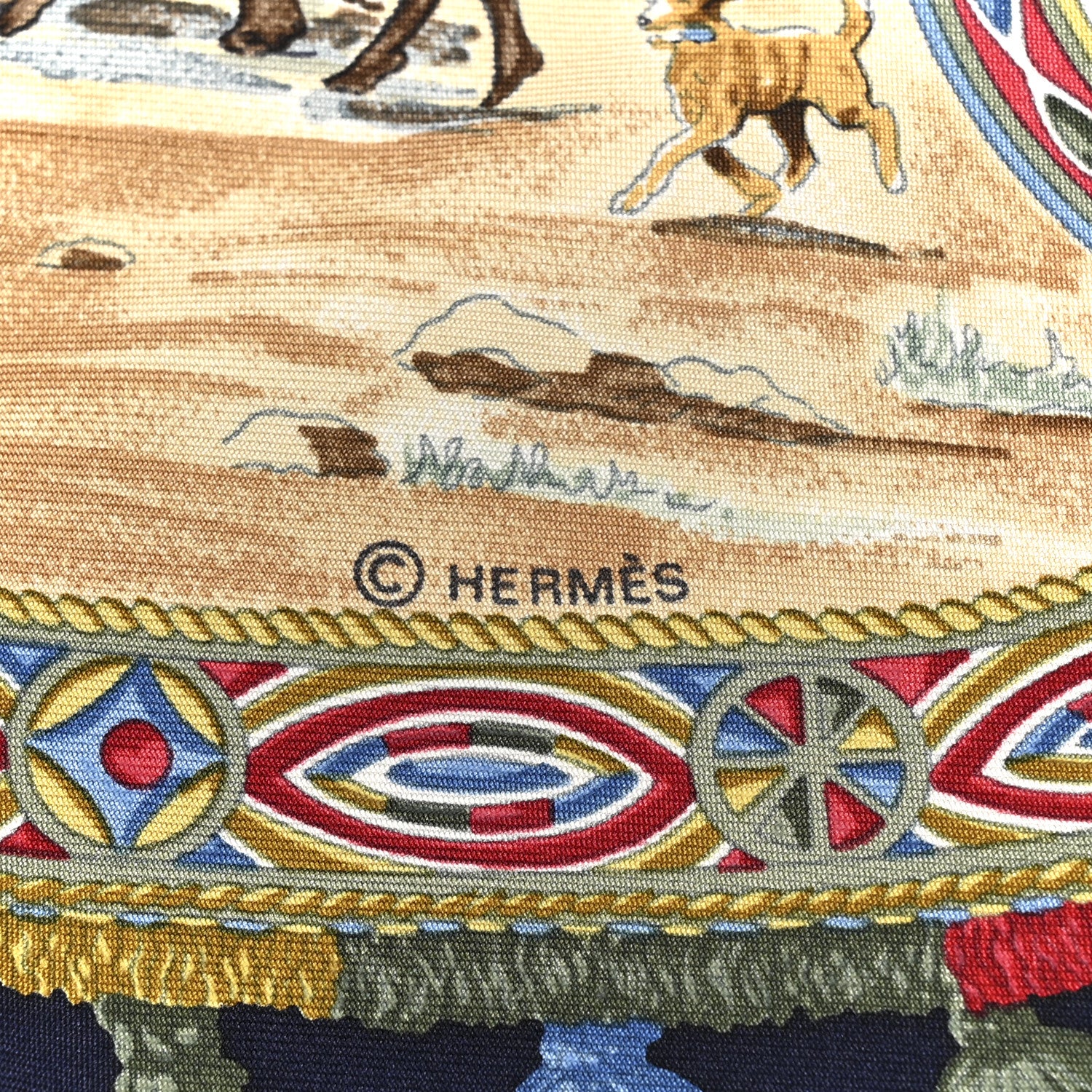 Silk Les Cavaliers Peuls Scarf 90 - Image 4