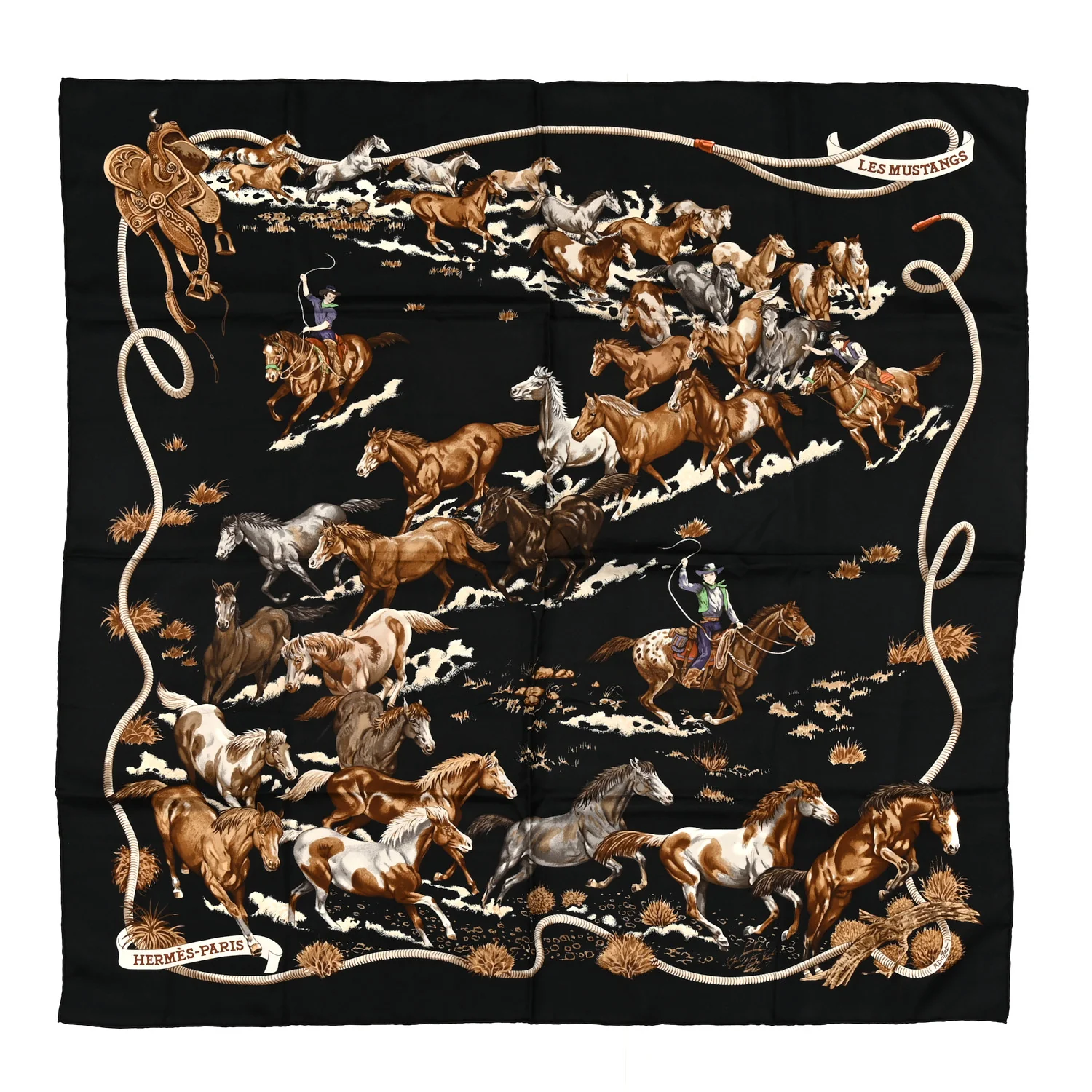 Silk Les Mustangs Scarf 90