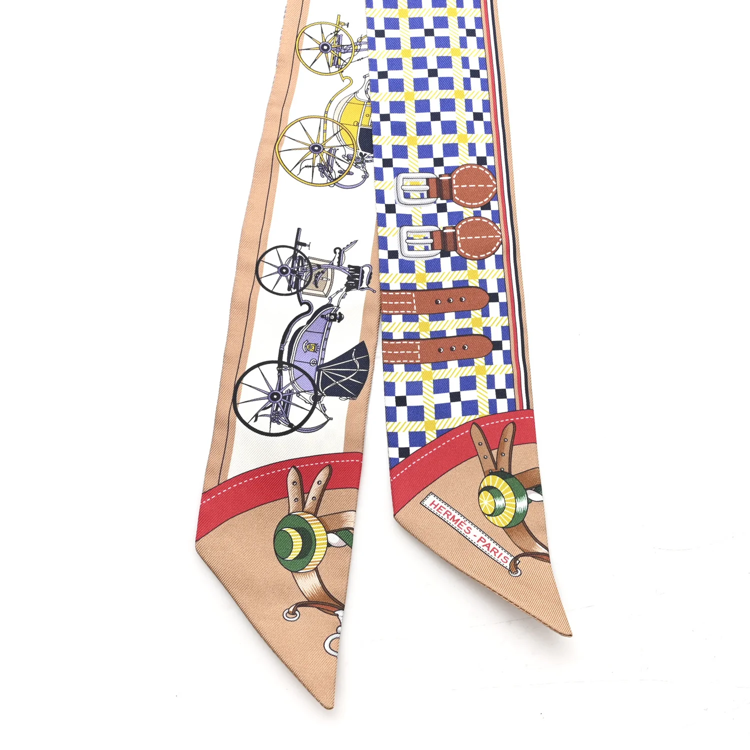 Silk Les Voitures Nouvelle Twilly Bleu Beige Rouge - Image 2