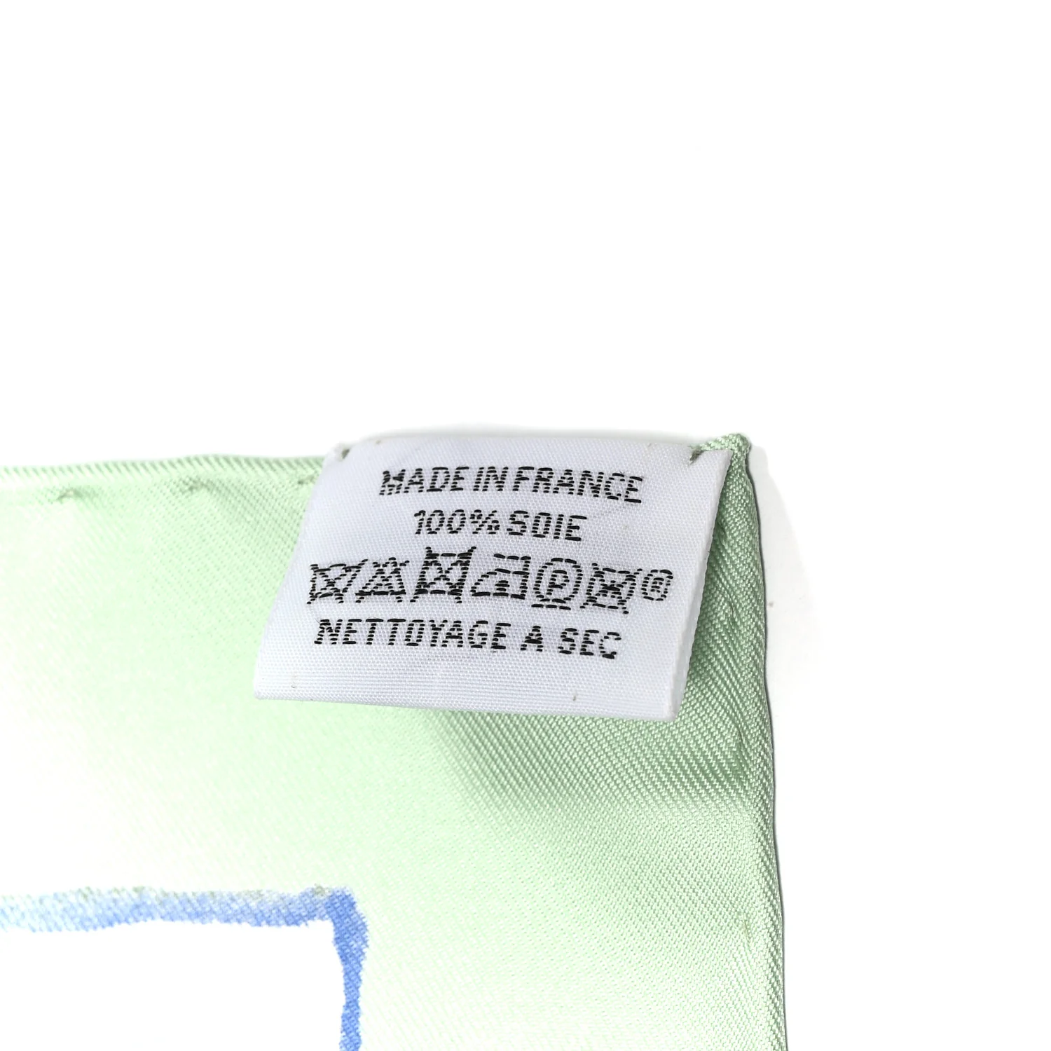 Silk Libre Comme Pegase Scarf 90 Vert D'eau Bleu Ciel Rose Nacre - Image 3