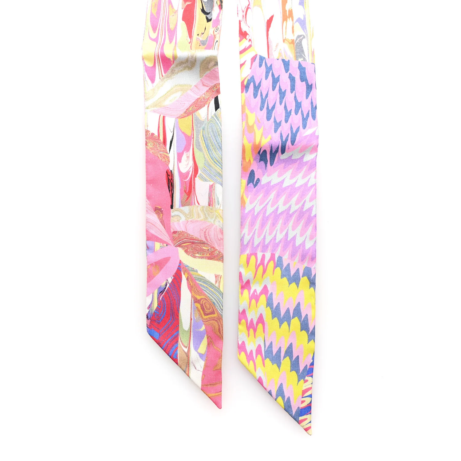 Silk Marble Silk Twilly Rose Vert Violet - Image 2