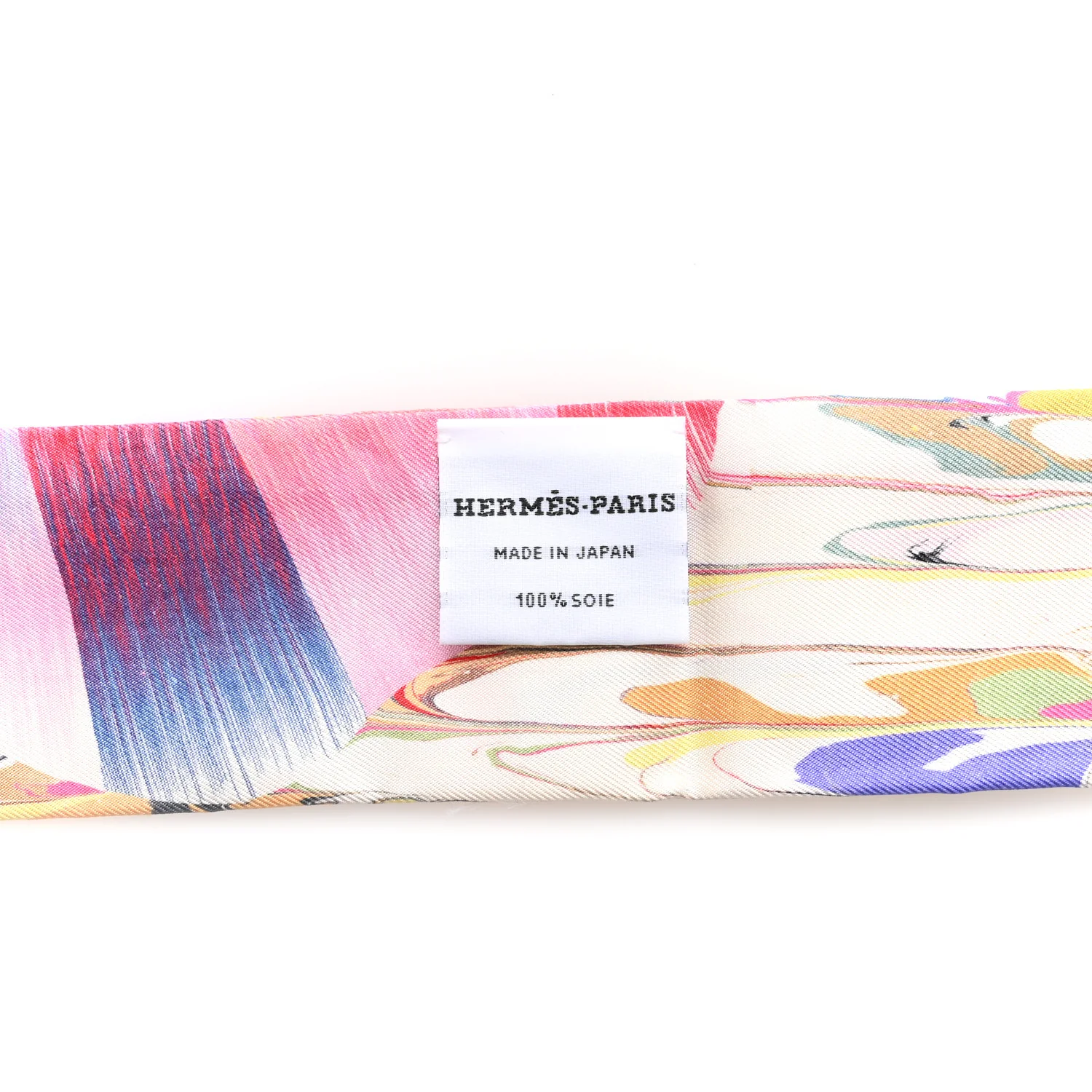 Silk Marble Silk Twilly Rose Vert Violet - Image 4
