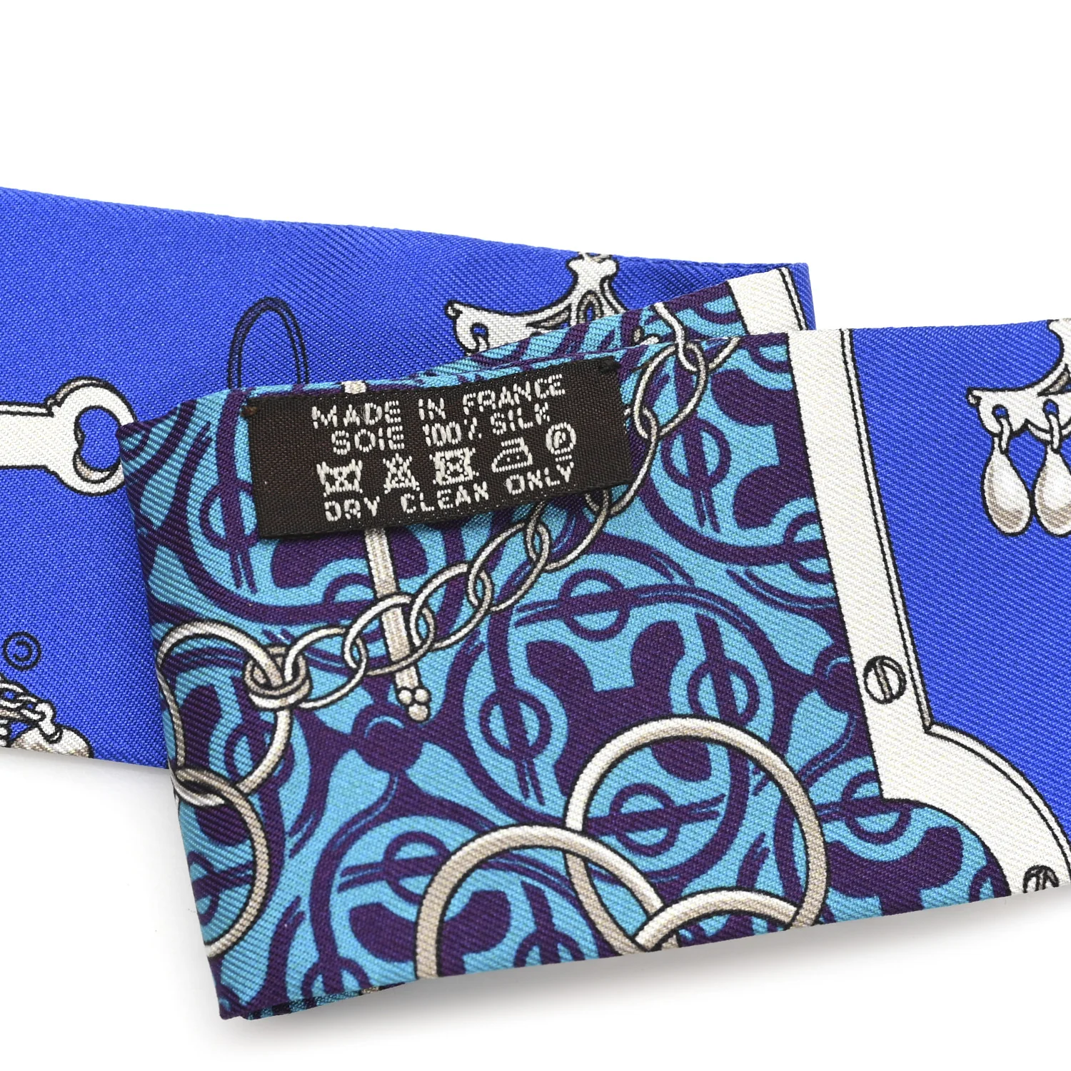 Silk Mors Et Gourmettes Remix Twilly Bleu Roy Turquoise Prune - Image 3