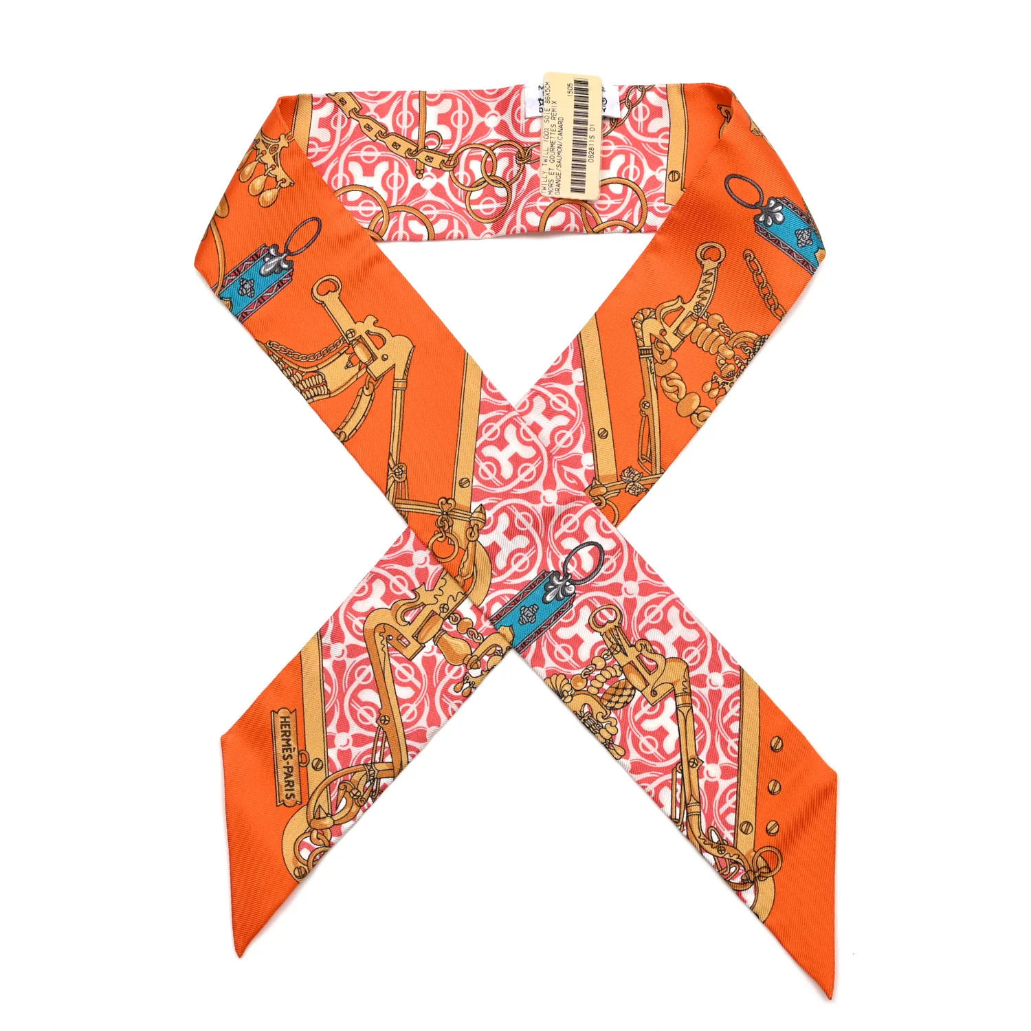 Silk Mors Et Gourmettes Remix Twilly Orange Saumon Canard