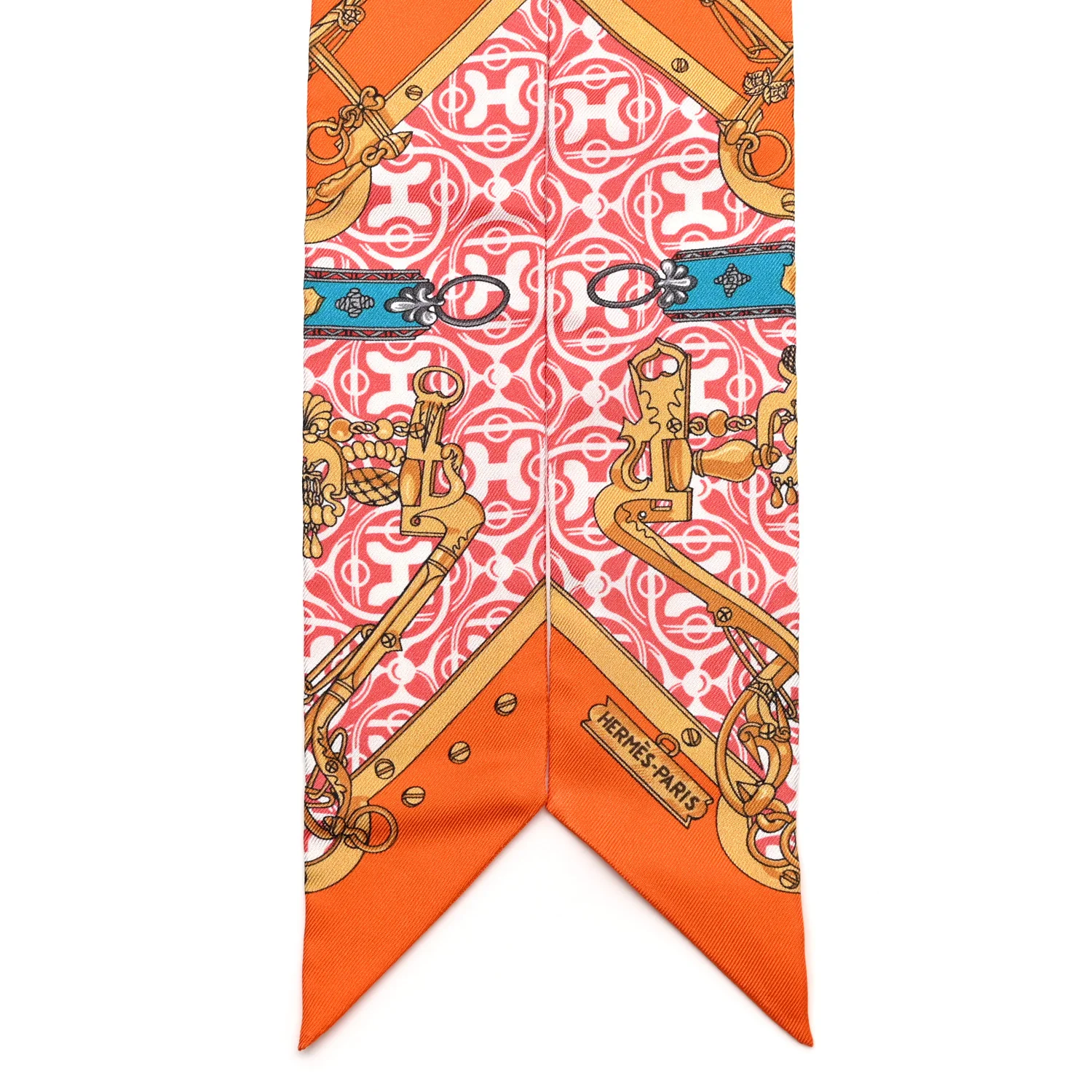 Silk Mors Et Gourmettes Remix Twilly Orange Saumon Canard - Image 2