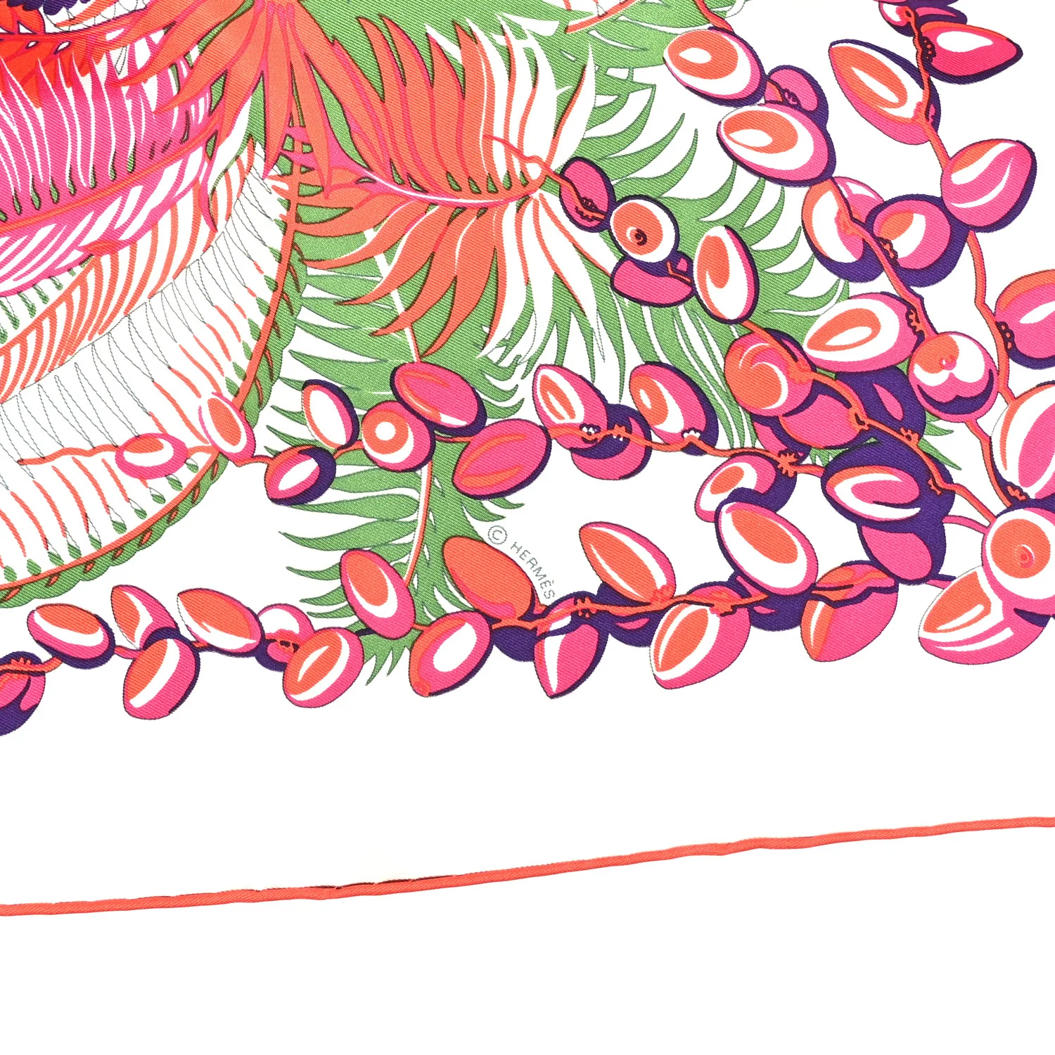 Silk Mythiques Phoenix Coloriage Scarf 90 Blanc Vert Rouge - Image 8