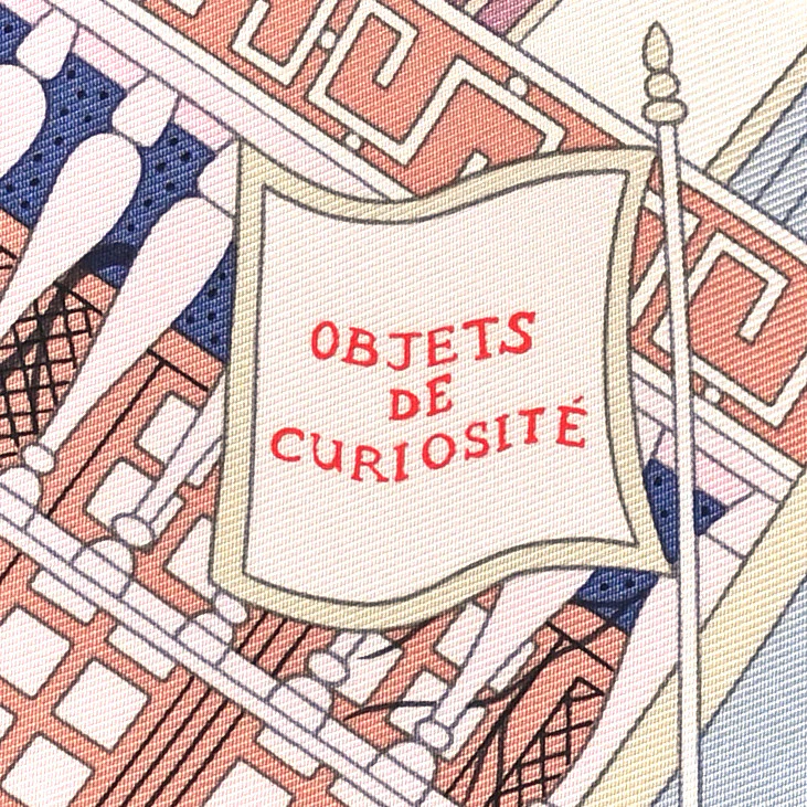 Silk Objets de Curiosite Scarf 90 Rose Vert Gris - Image 4