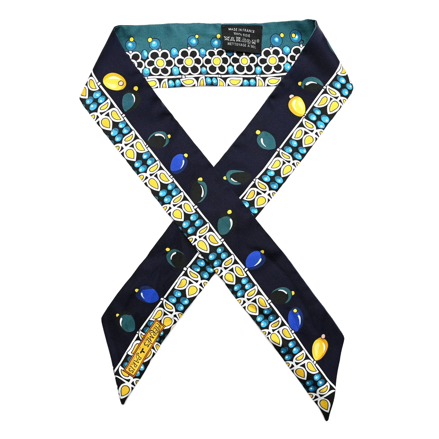 Silk Parures Des Maharajas Twilly Marine Cannard Jaune