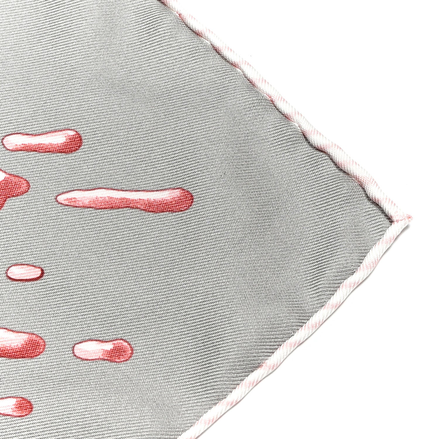 Silk Peinture Fraiche Scarf 45 Gris Acier Vieux Rose - Image 12