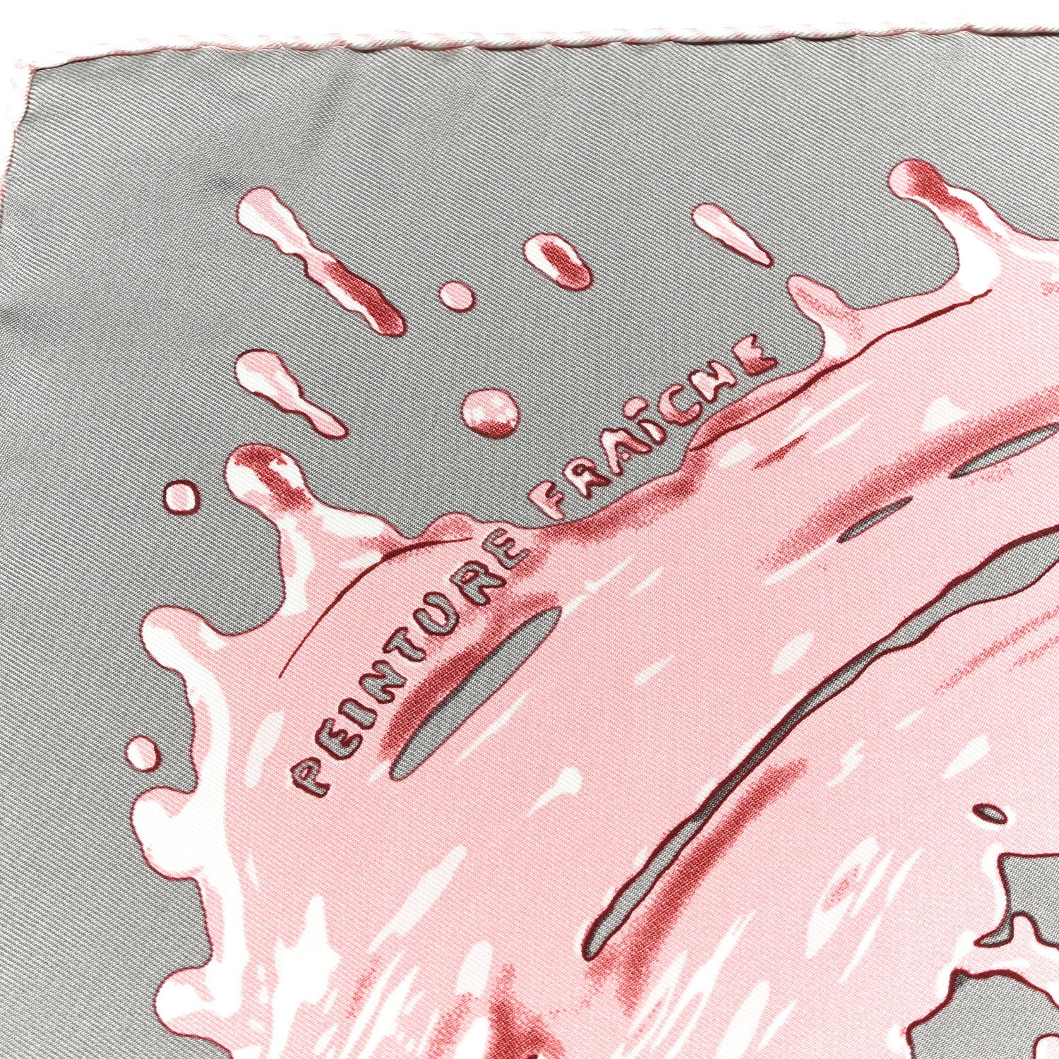 Silk Peinture Fraiche Scarf 45 Gris Acier Vieux Rose - Image 9