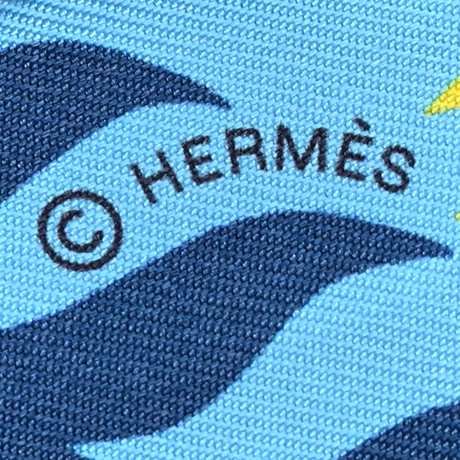Silk Sous Le Charme D Orphee Twilly Marine Bleu Azure Jaune - Image 4