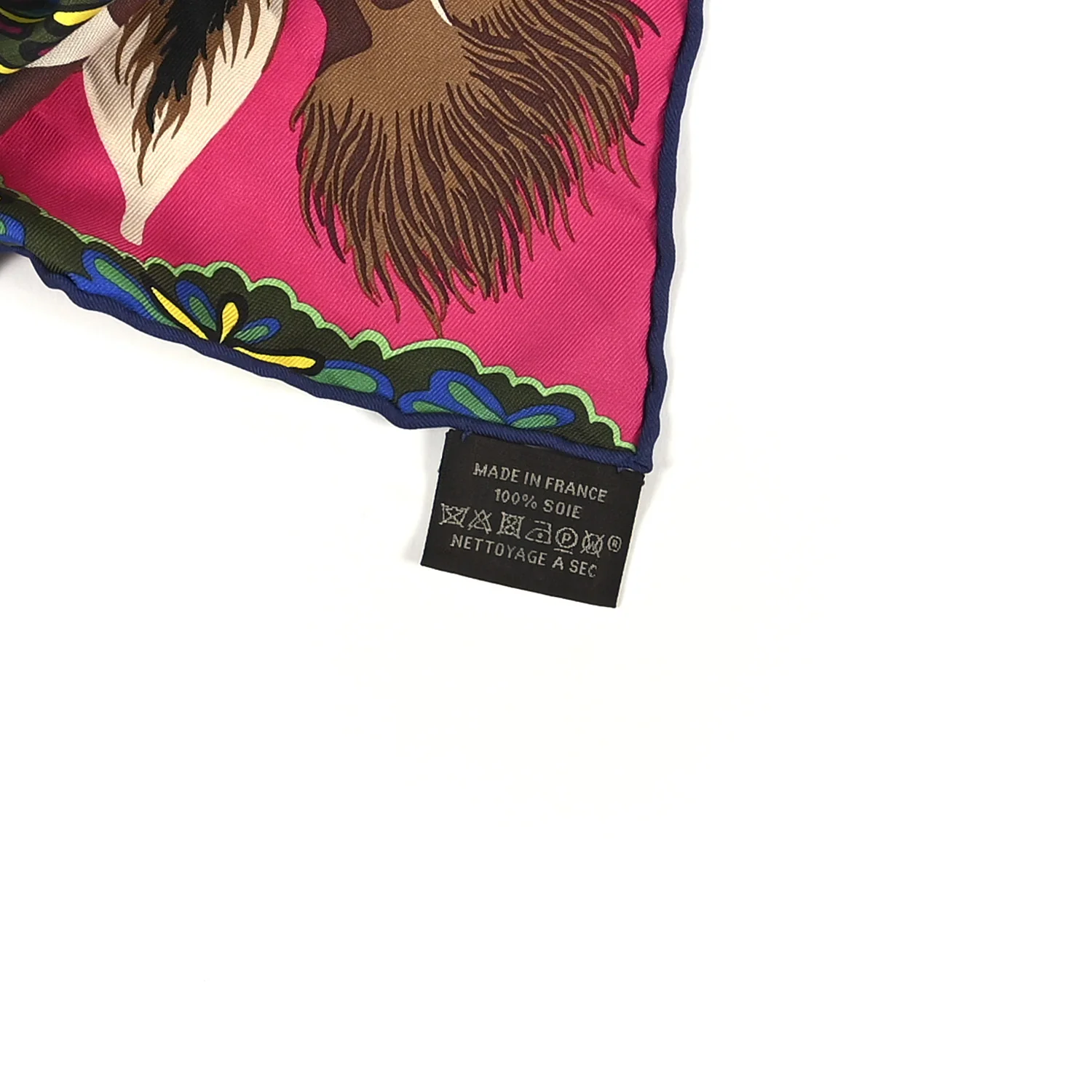 Silk The Three Graces Scarf 90 Rose Vif Marron Jaune - Image 9
