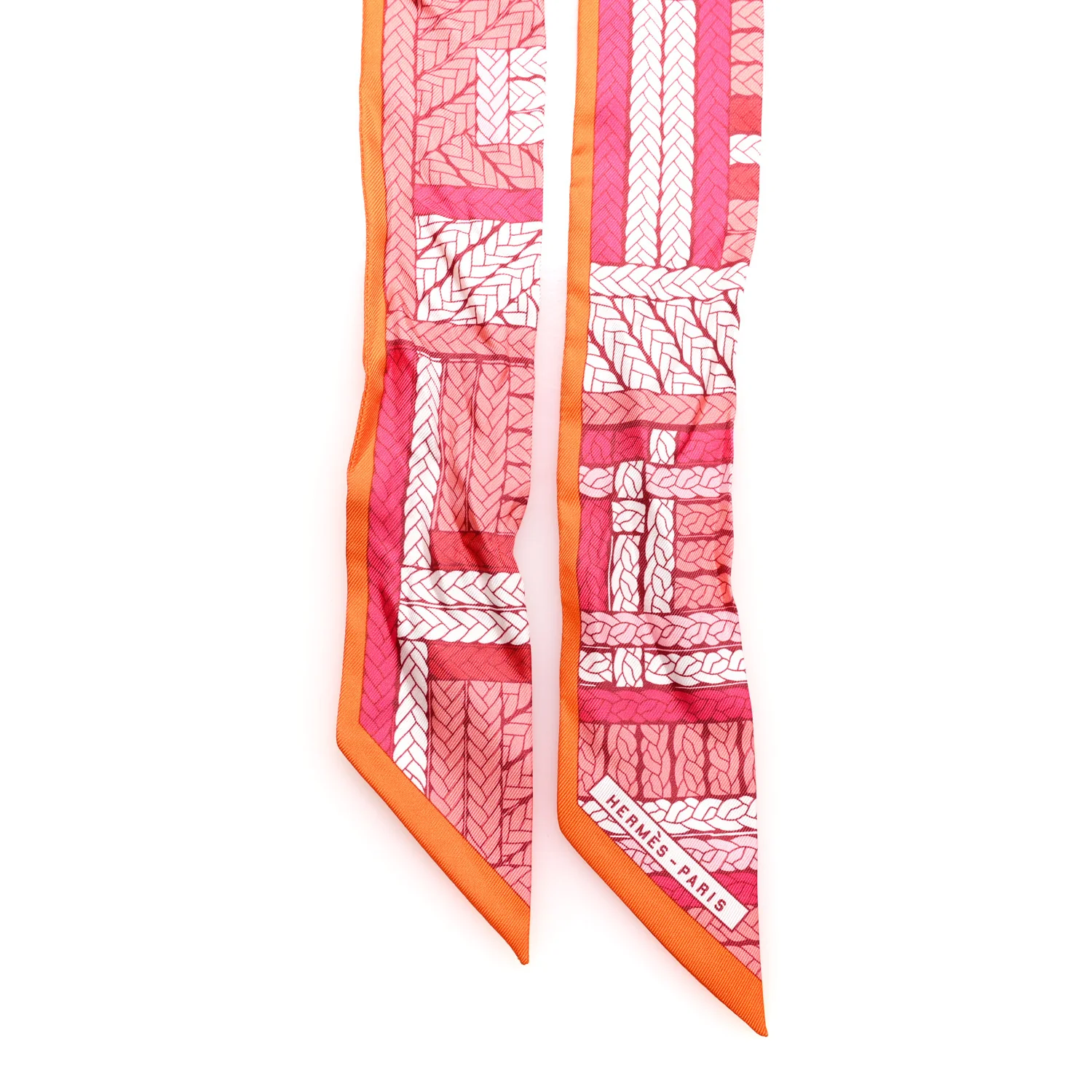 Silk Tresses H Twilly Rose Vif Orange White - Image 2