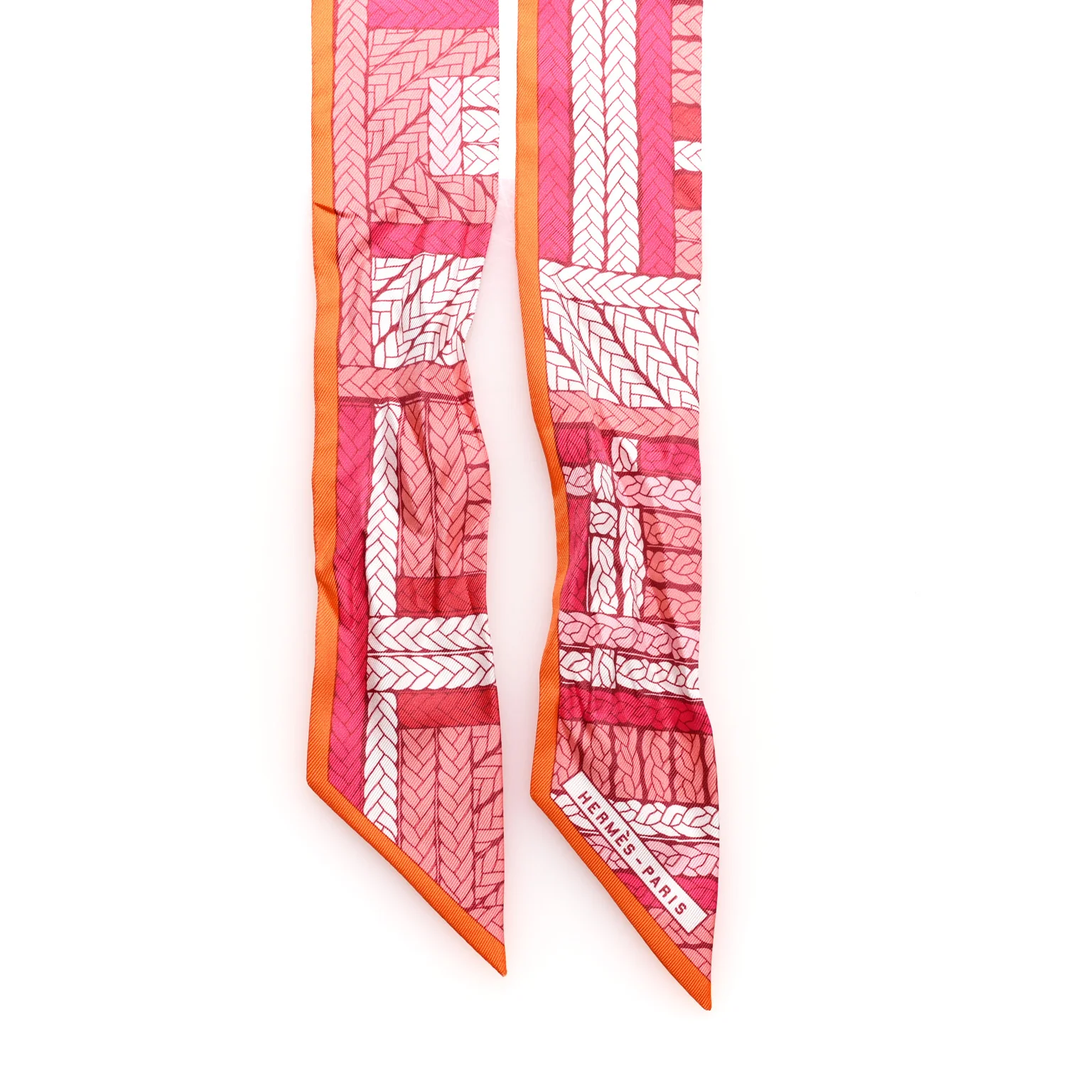 Silk Tresses H Twilly Rose Vif Orange White - Image 2