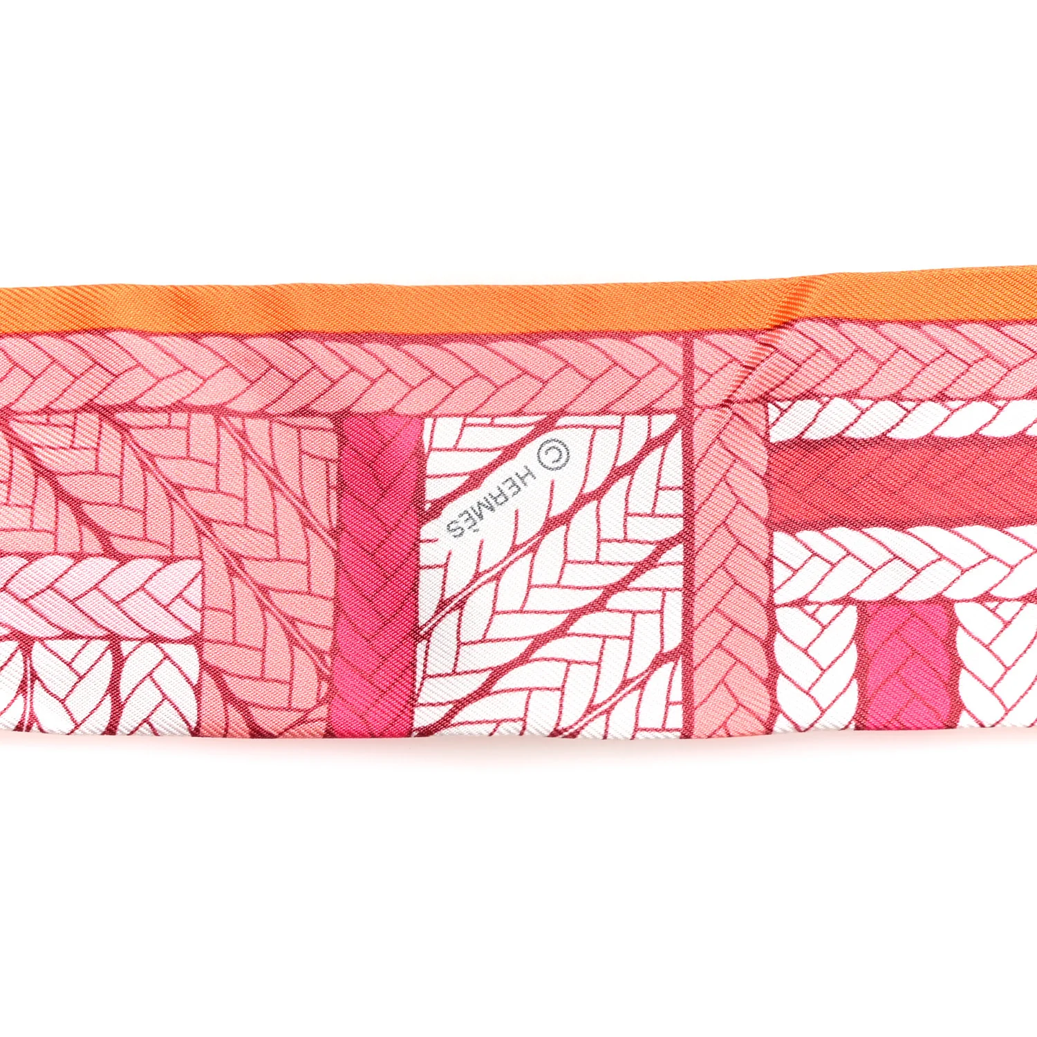 Silk Tresses H Twilly Rose Vif Orange White - Image 3