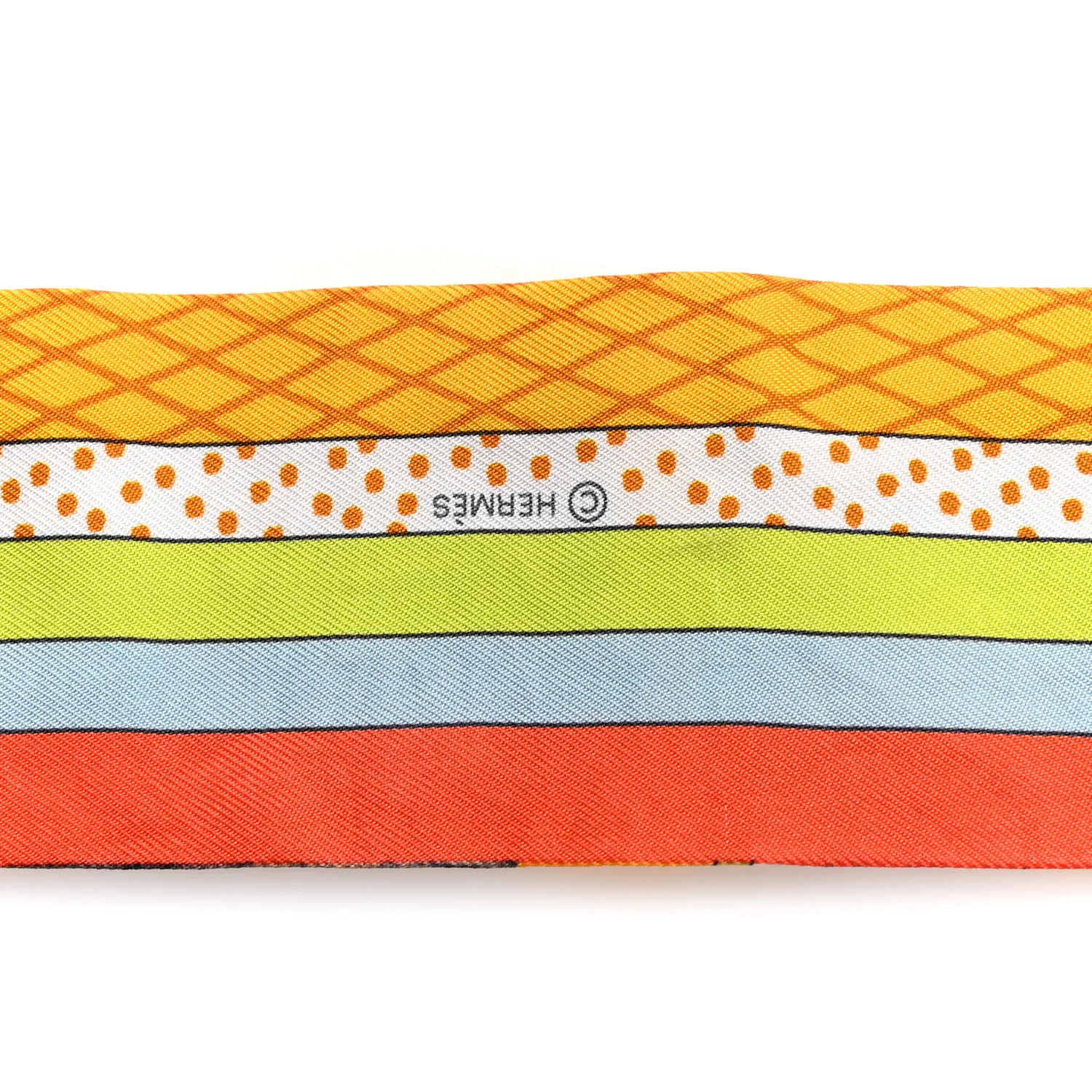 Silk Twilly Grand Theatre Nouveau Soleil Vert Fluo Multicolor - Image 3