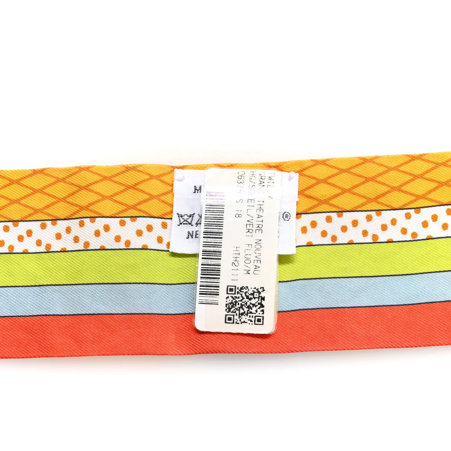 Silk Twilly Grand Theatre Nouveau Soleil Vert Fluo Multicolor - Image 4