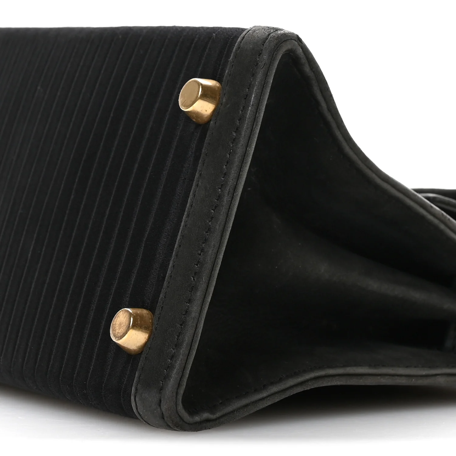 Silk Veau Doblis Pleated Mini Kelly Sellier 20 Black - Image 10