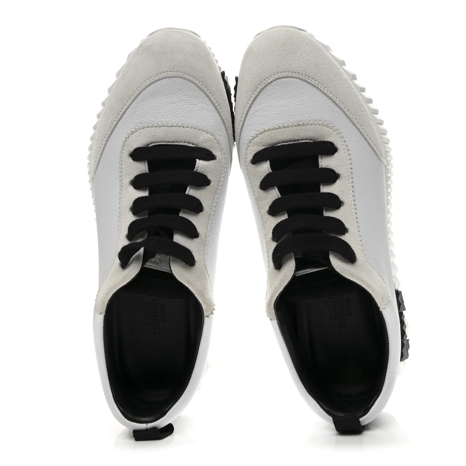 Sport Goatskin Suede Goatskin Bouncing Sneakers 37 White Black - Image 2