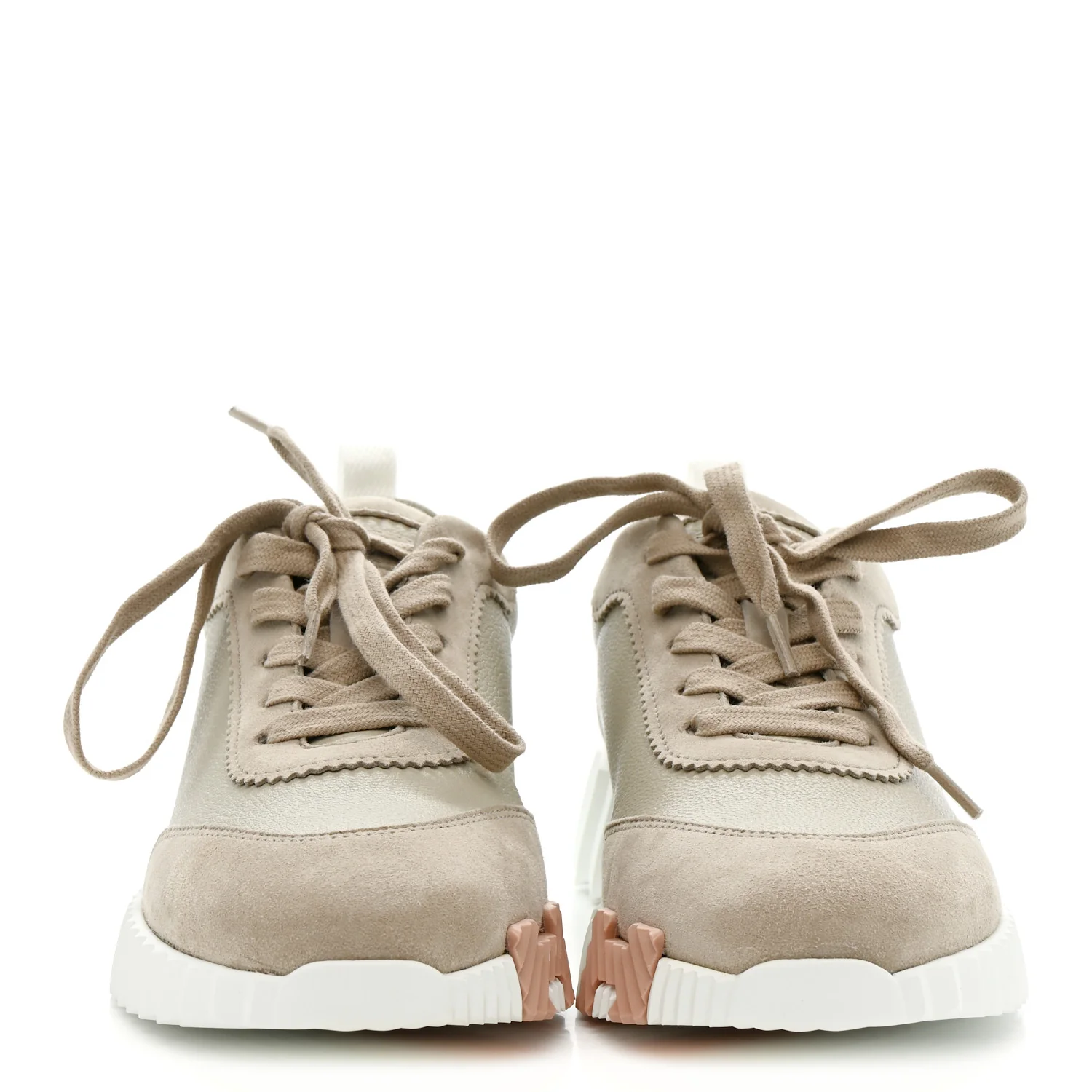Sport Goatskin Suede Goatskin Womens Bouncing Sneakers 36.5 Beige Esquisse - Image 3