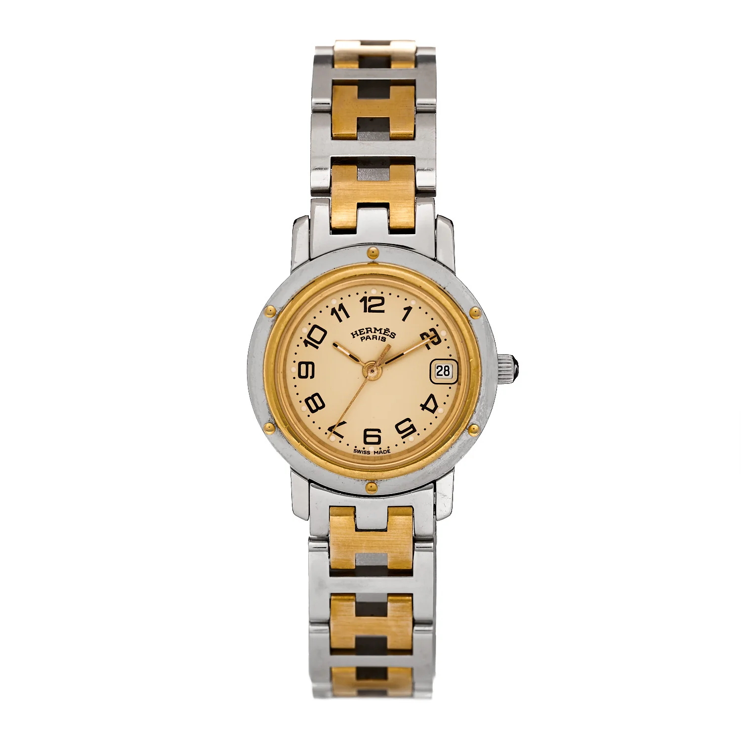 Stainless Steel 24mm Clipper Quartz Watch Gold