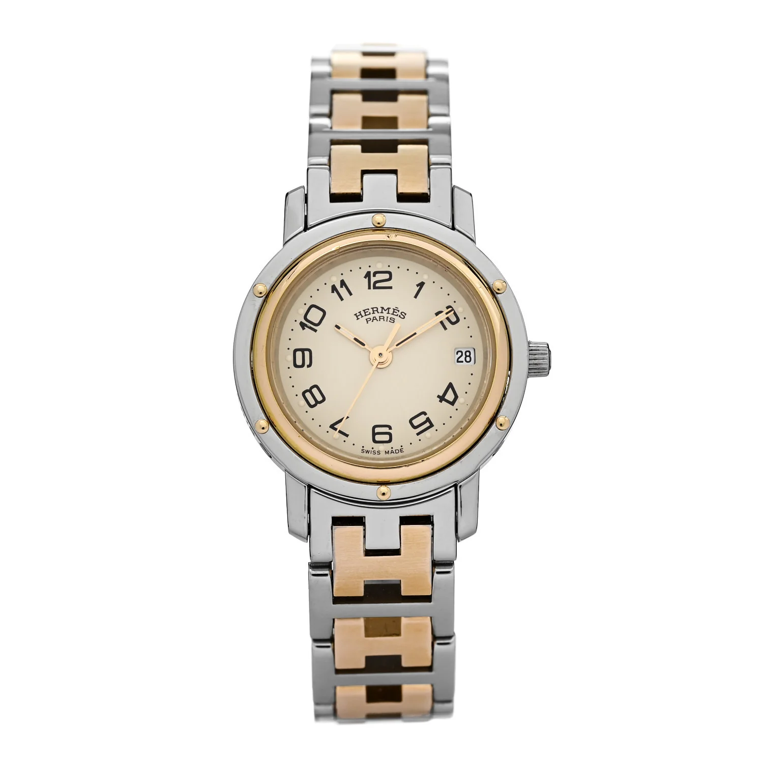 Stainless Steel 24mm Clipper Quartz Watch Gold