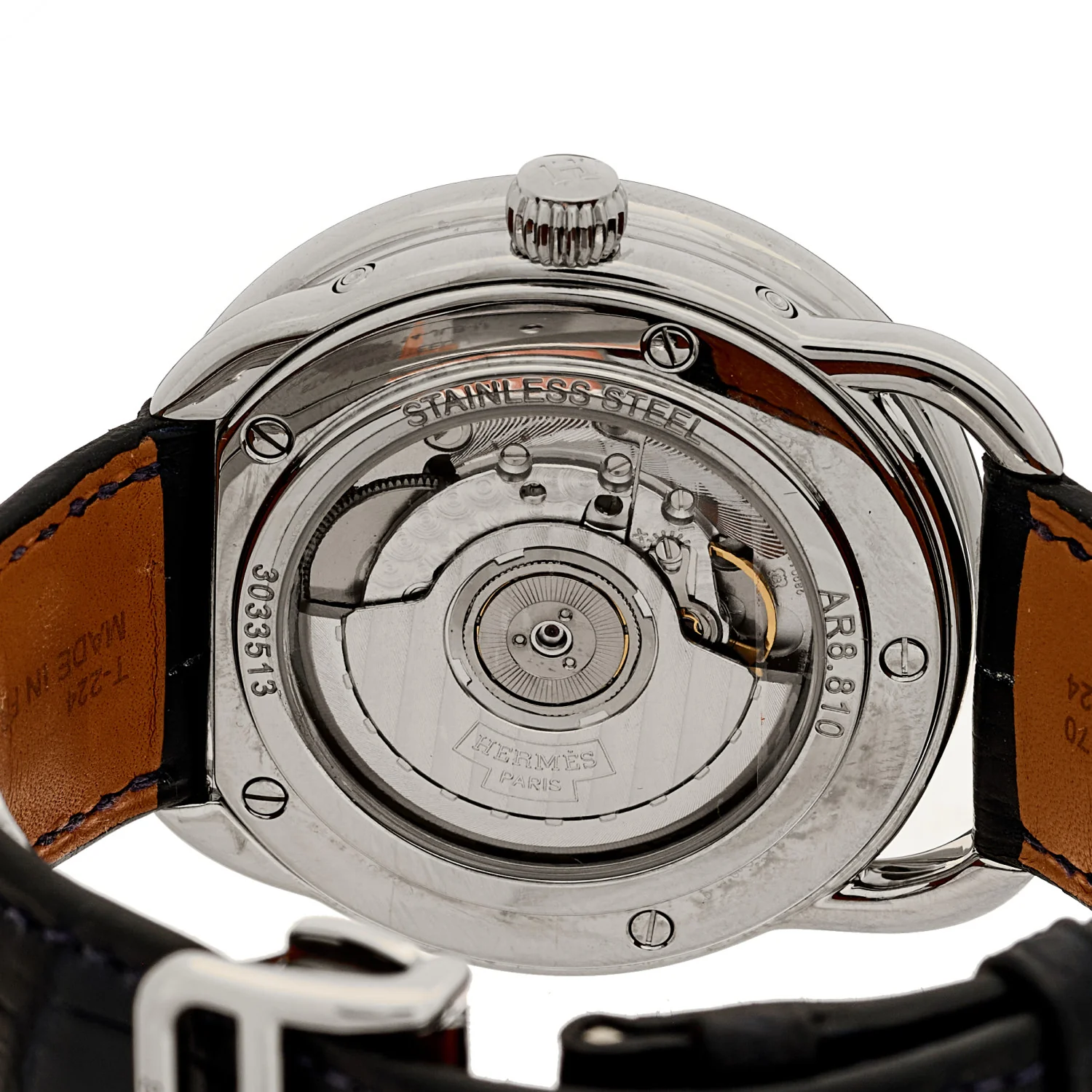 Stainless Steel Alligator 43mm Arceau Grande Lune Automatic Watch Bleu Abysse - Image 4