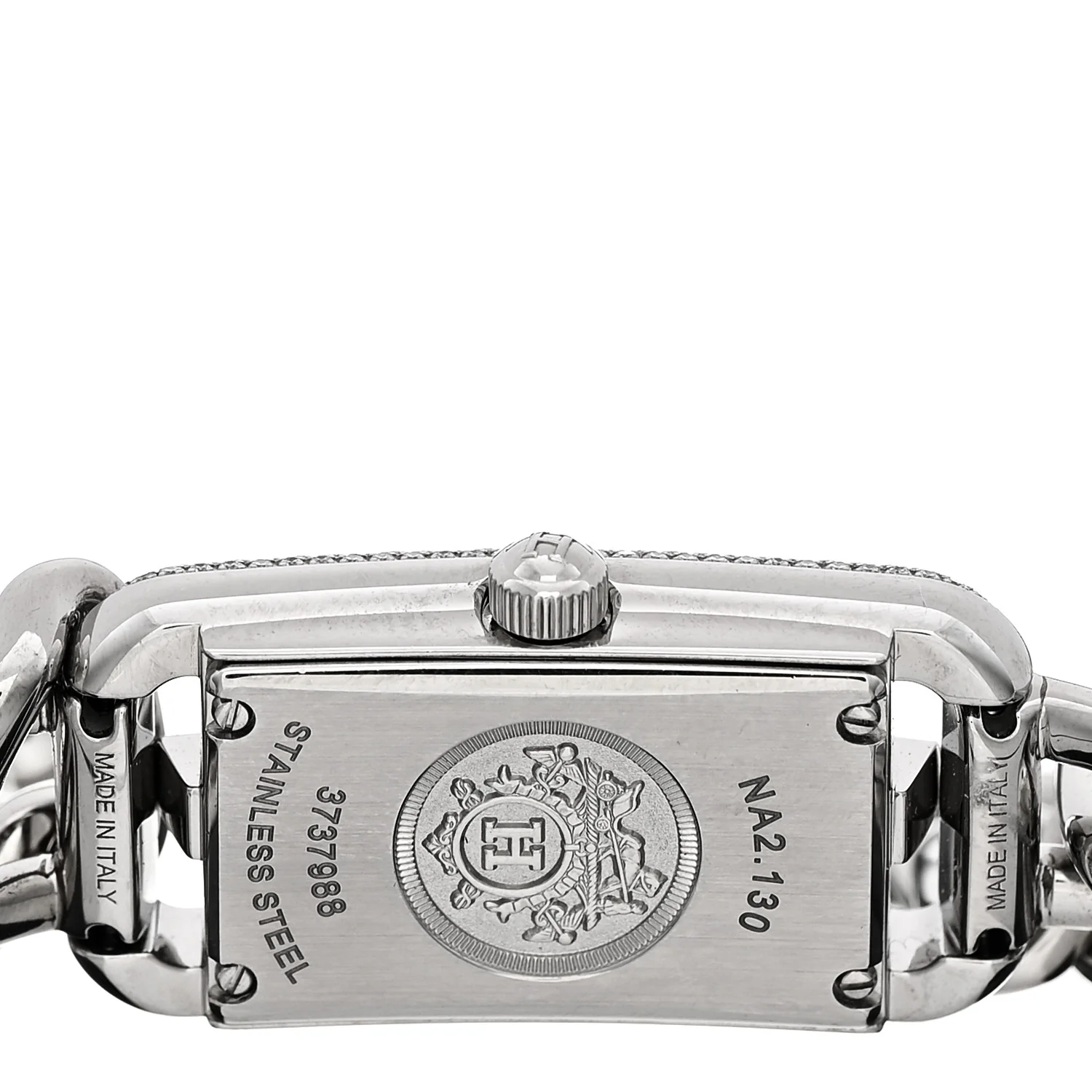 Stainless Steel Diamond Bezel Mother of Pearl 17mm Nantucket Quartz Watch - Image 4