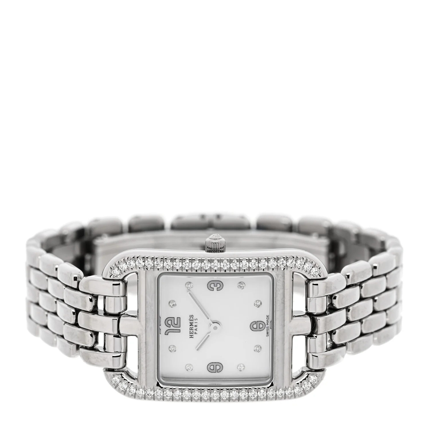 Stainless Steel Diamond Bezel Mother of Pearl 23mm Cape Cod Quartz Watch - Image 2