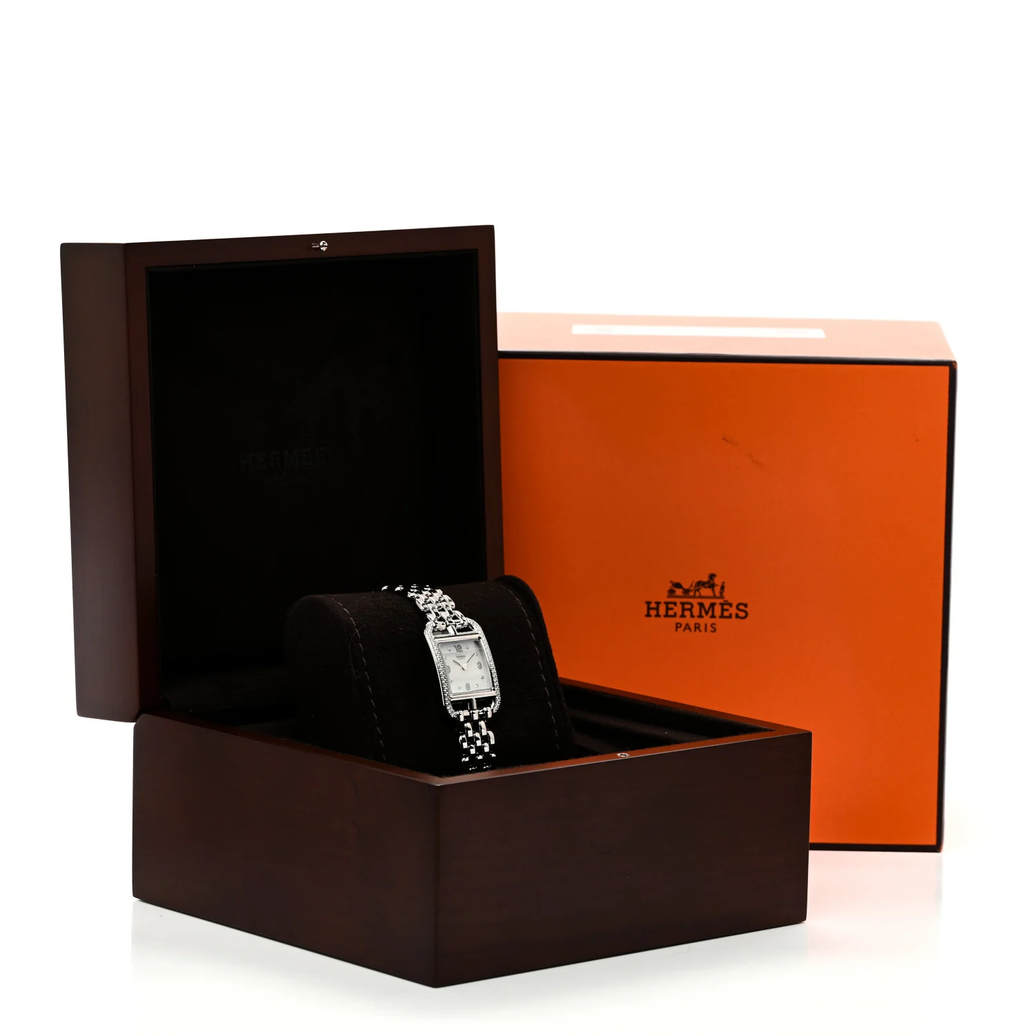 Stainless Steel Diamond Bezel Mother of Pearl 23mm Cape Cod Quartz Watch - Image 5