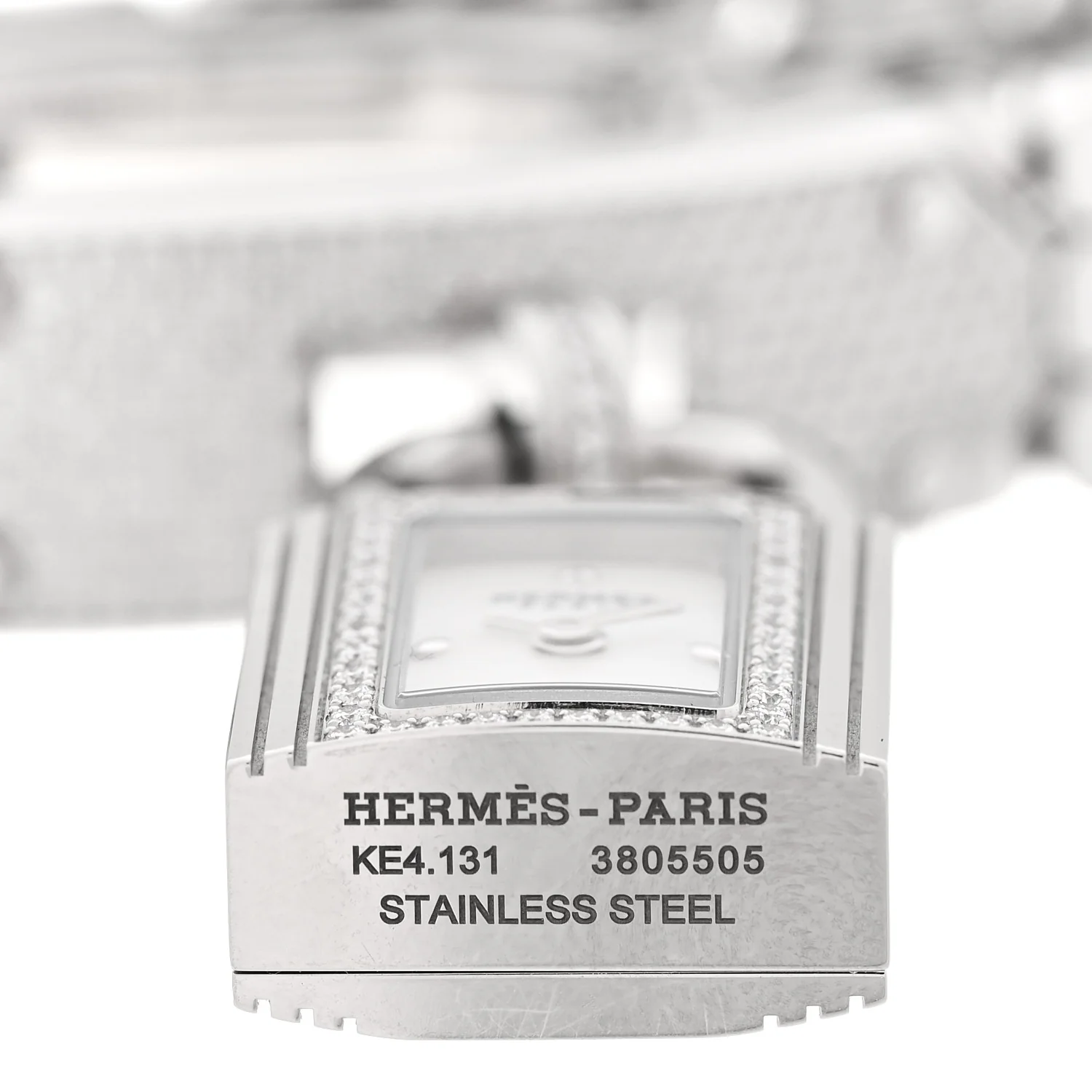 Stainless Steel Diamond Pave 16mm Kelly Quartz Watch - Image 4