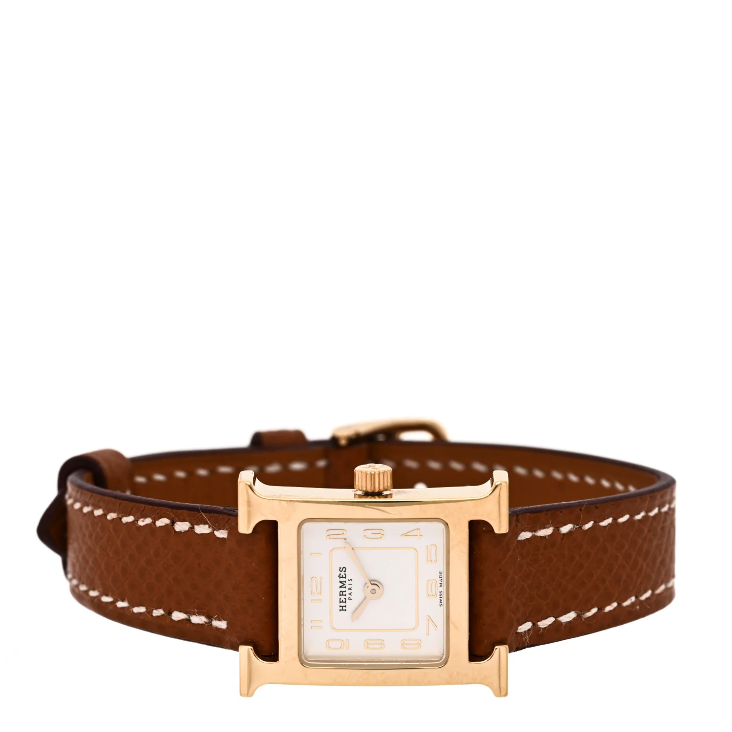 Stainless Steel Epsom 17.2mm Heure H Hour Quartz Watch Gold - Image 2
