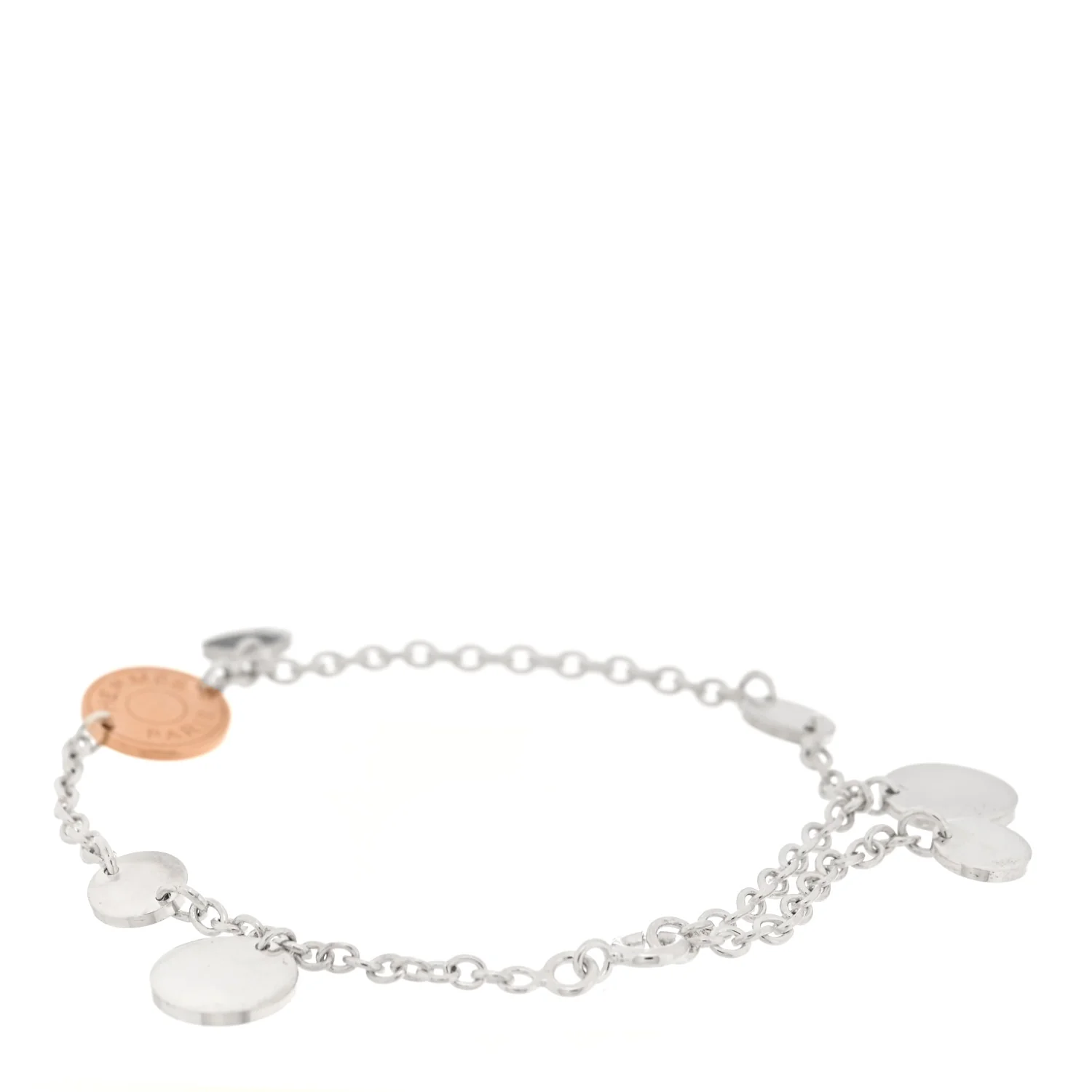 Sterling Silver 18K Rose Gold Ex-Libris Bracelet LG - Image 2