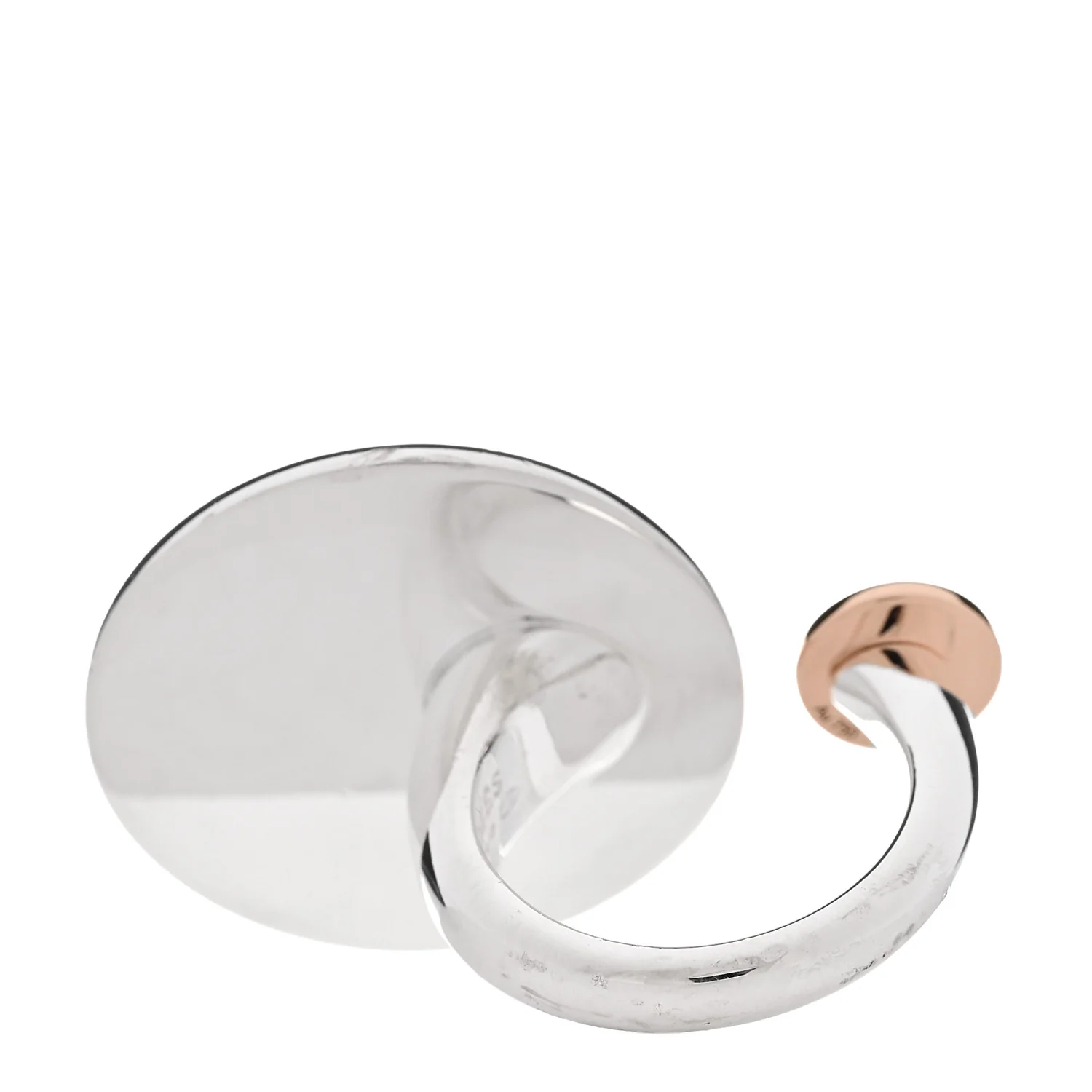 Sterling Silver 18K Rose Gold MM Ex-Libris Ring 50 5.25 - Image 3