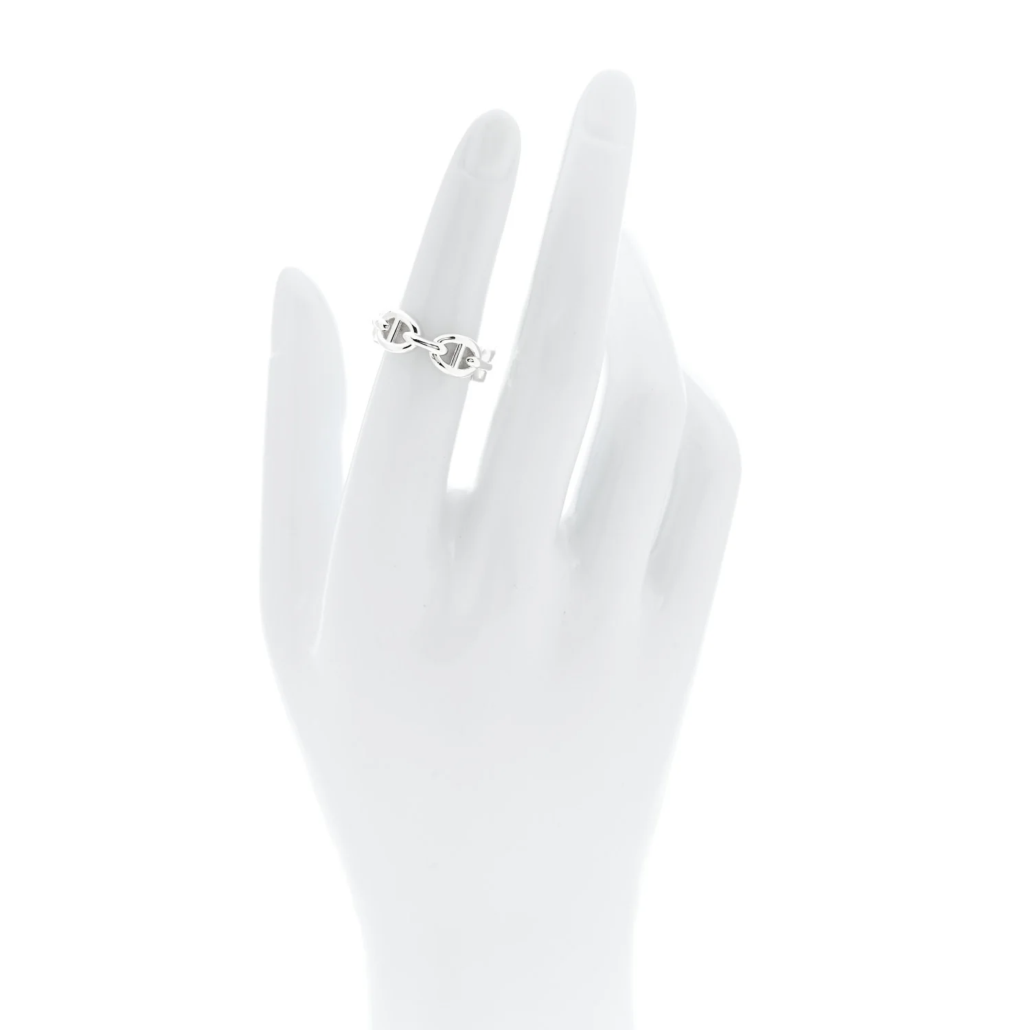 Sterling Silver PM Chaine d'Ancre Enchainee Band Ring 50 5.25 - Image 2