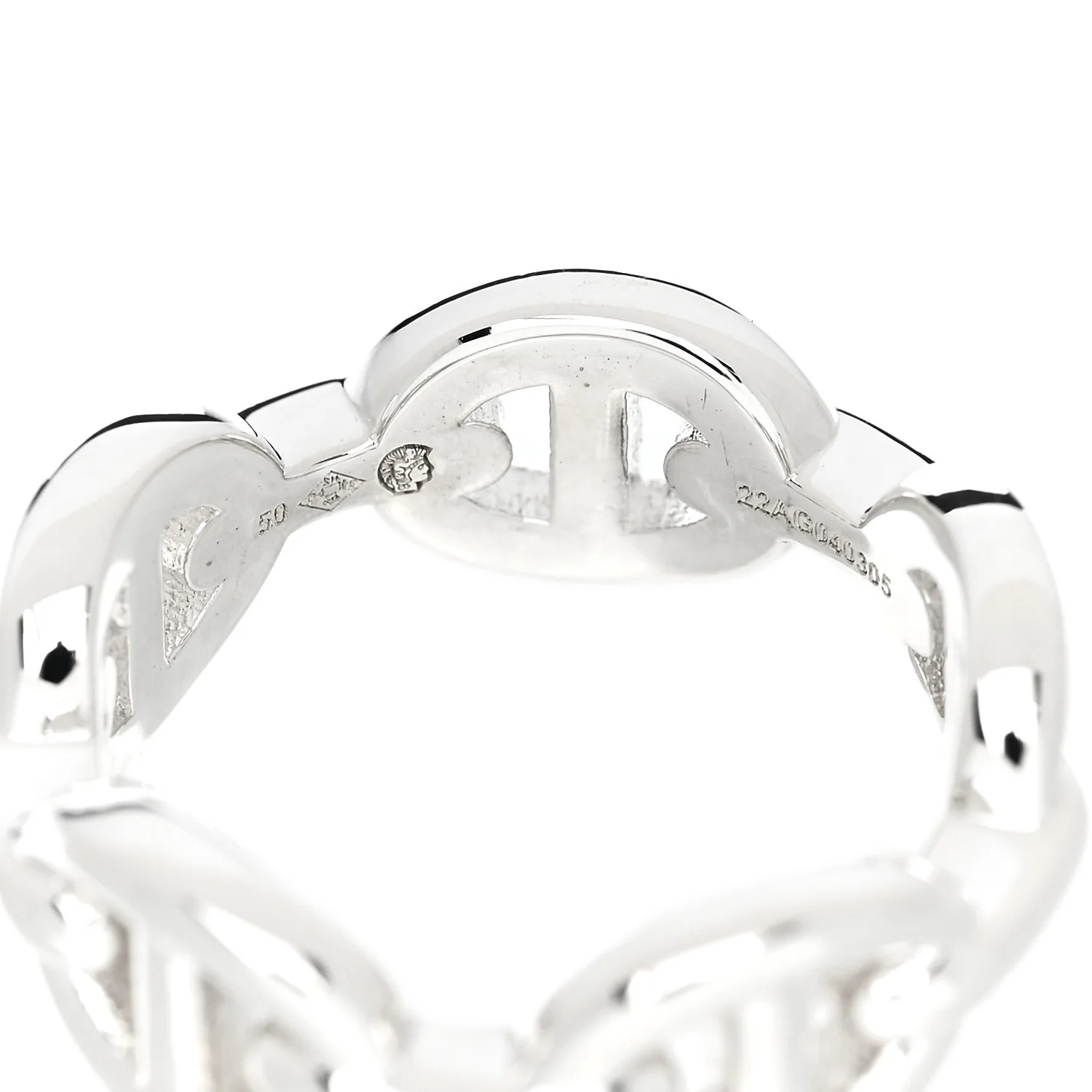 Sterling Silver PM Chaine d'Ancre Enchainee Band Ring 50 5.25 - Image 5