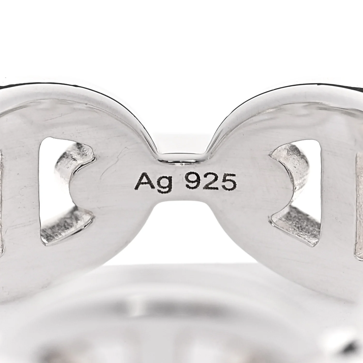 Sterling Silver PM Chaine d'Ancre Enchainee Band Ring 52 6 - Image 6