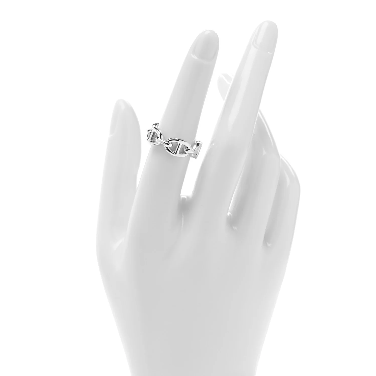 Sterling Silver PM Chaine d'Ancre Enchainee Band Ring 52 6 - Image 2