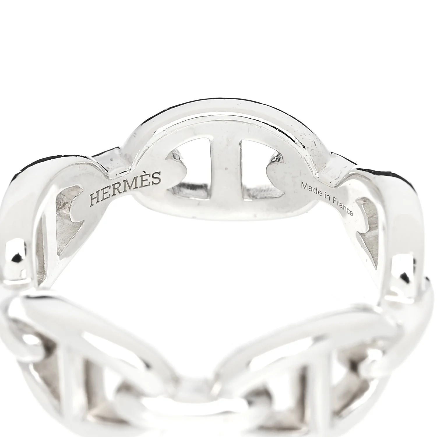 Sterling Silver PM Chaine d'Ancre Enchainee Band Ring 54 6.75 - Image 4
