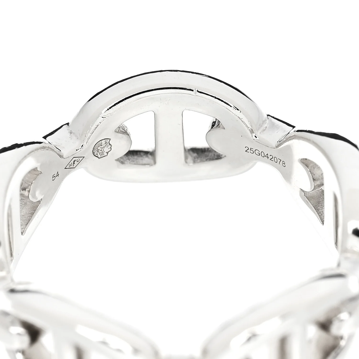 Sterling Silver PM Chaine d'Ancre Enchainee Band Ring 54 6.75 - Image 5