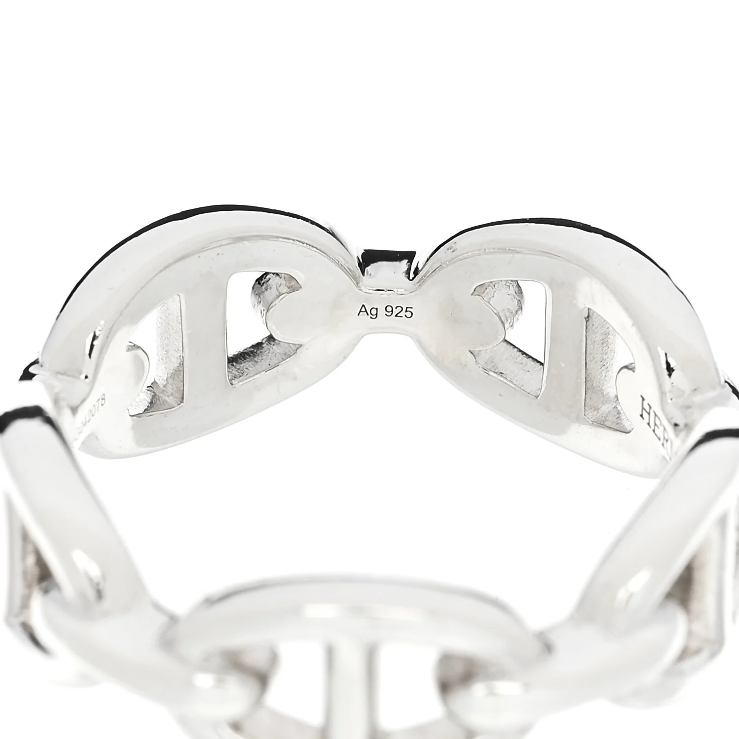 Sterling Silver PM Chaine d'Ancre Enchainee Band Ring 54 6.75 - Image 6