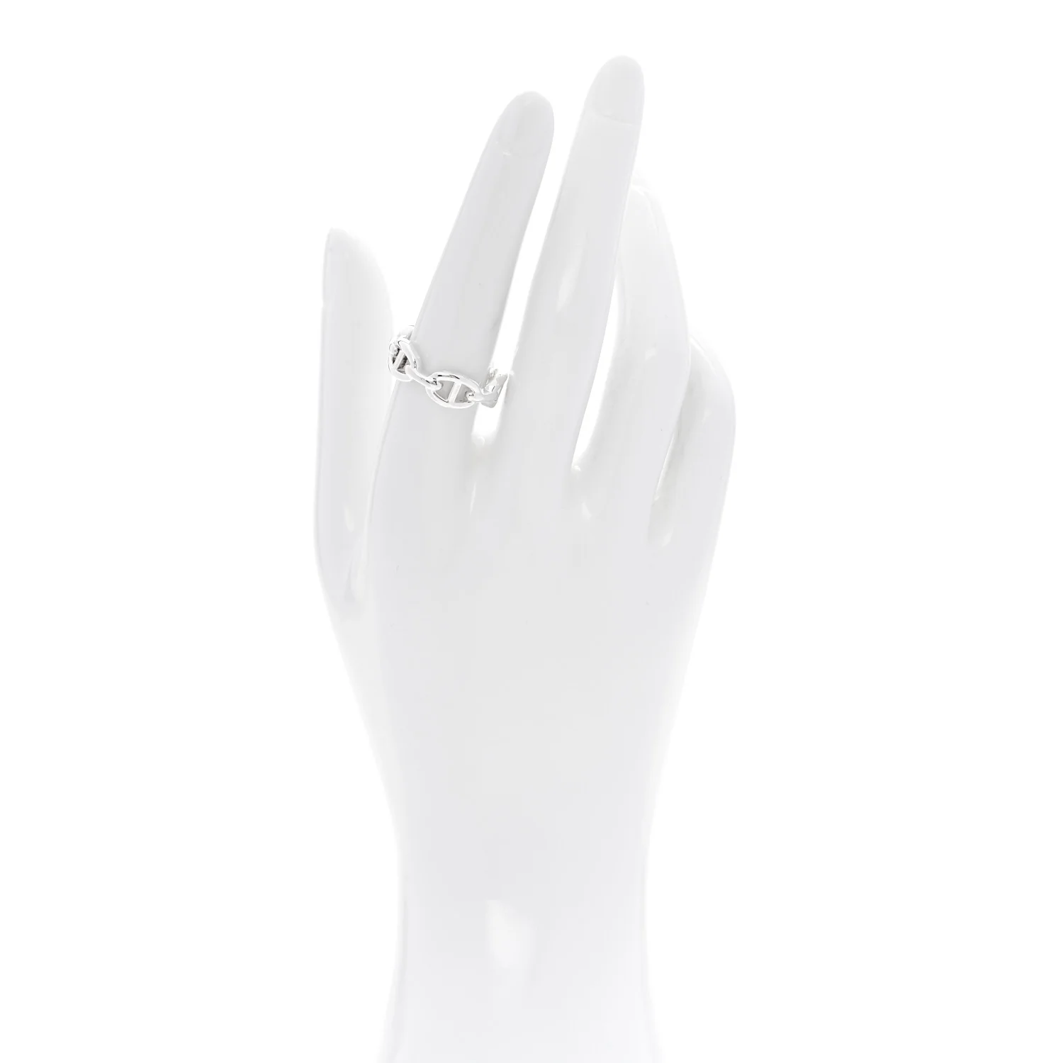 Sterling Silver PM Chaine d'Ancre Enchainee Band Ring 55 7.25 - Image 2
