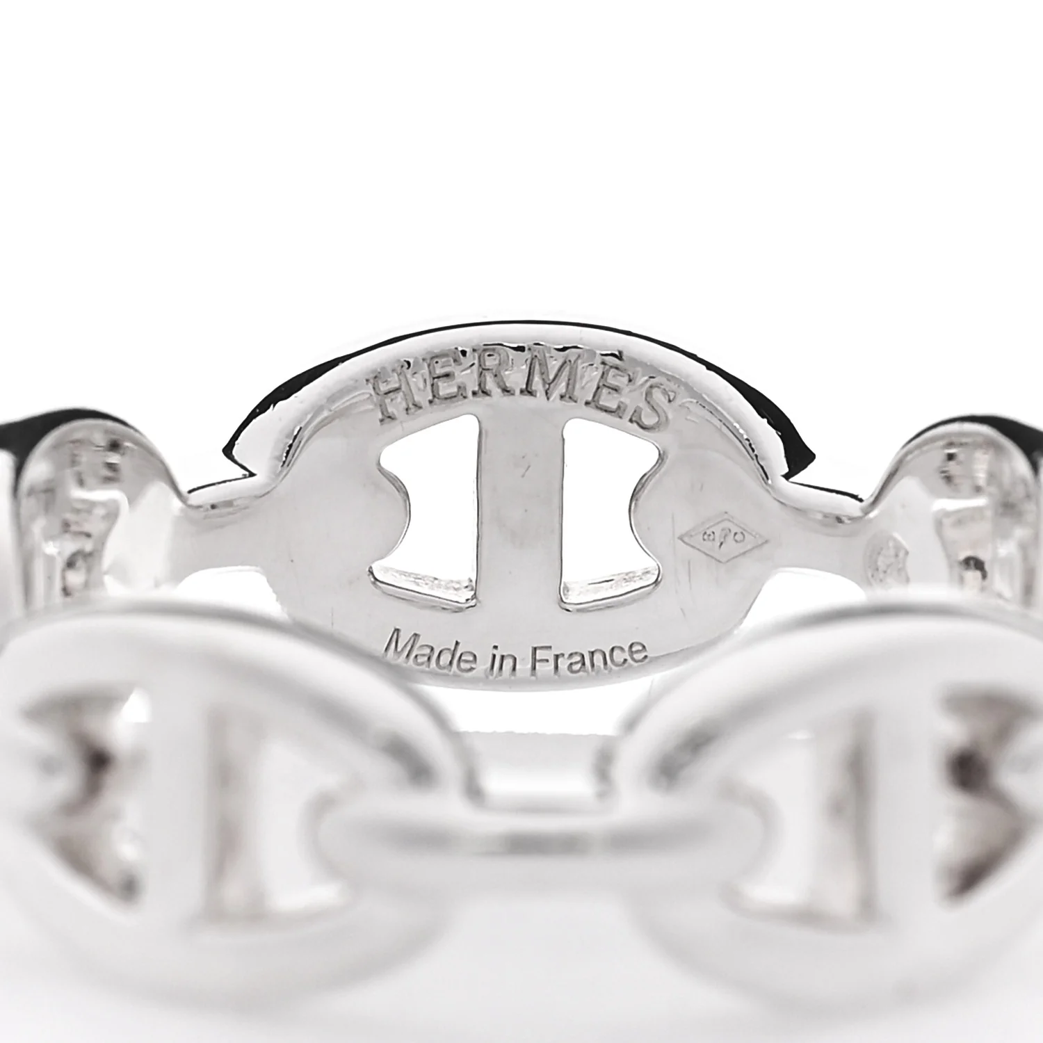 Sterling Silver PM Chaine d'Ancre Enchainee Band Ring 55 7.25 - Image 4