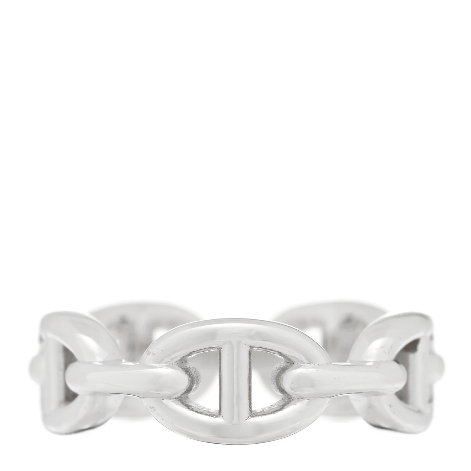 Sterling Silver PM Chaine d'Ancre Enchainee Band Ring 56 7.75