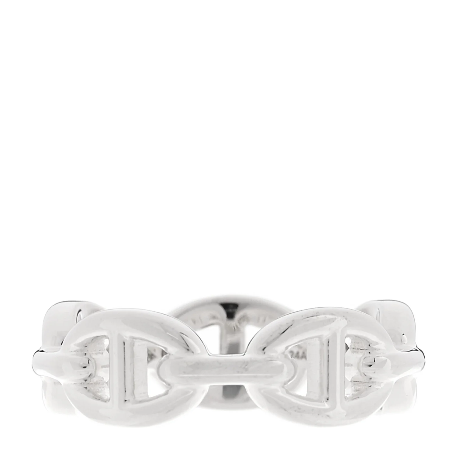 Sterling Silver PM Chaine d'Ancre Enchainee Band Ring 56 7.75 - Image 3
