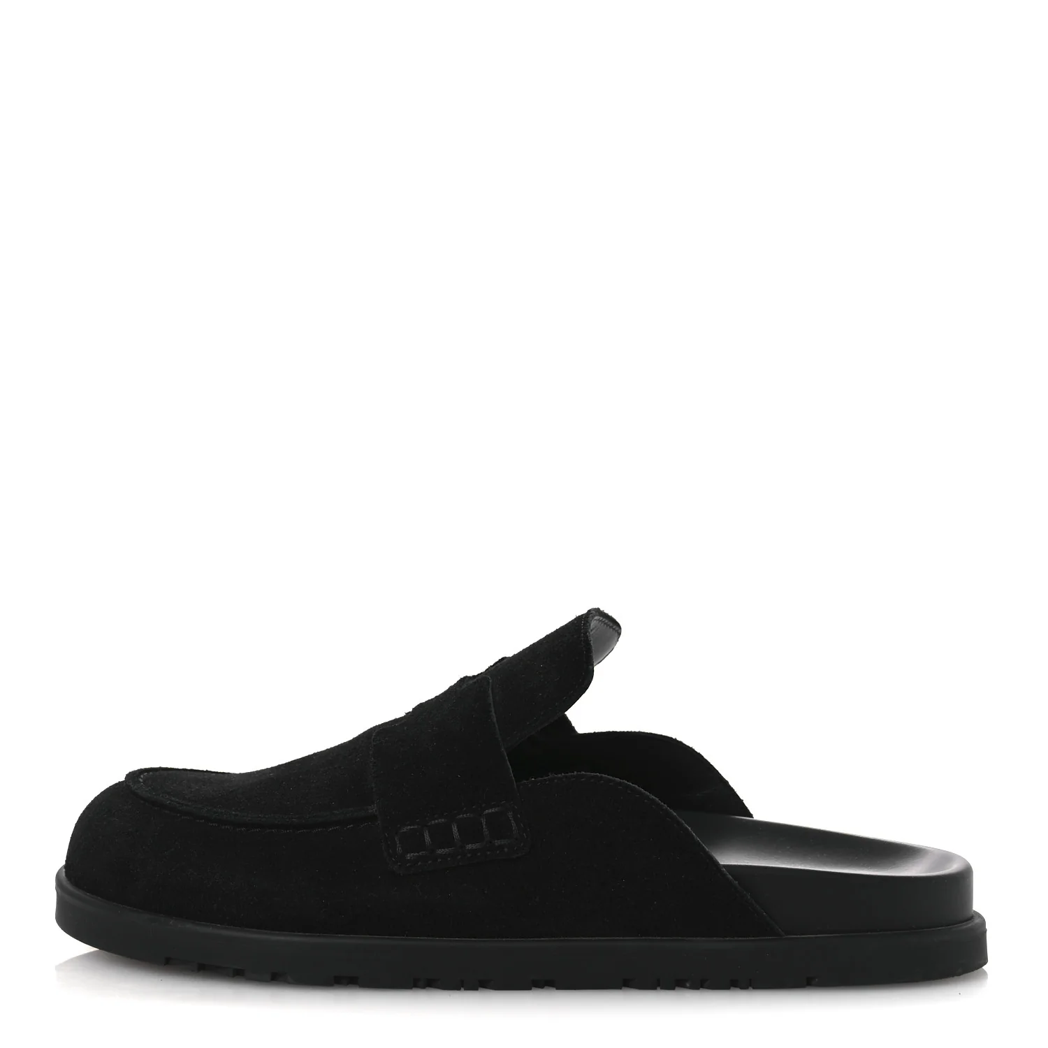 Suede Calfskin Go Mules 38.5 Black